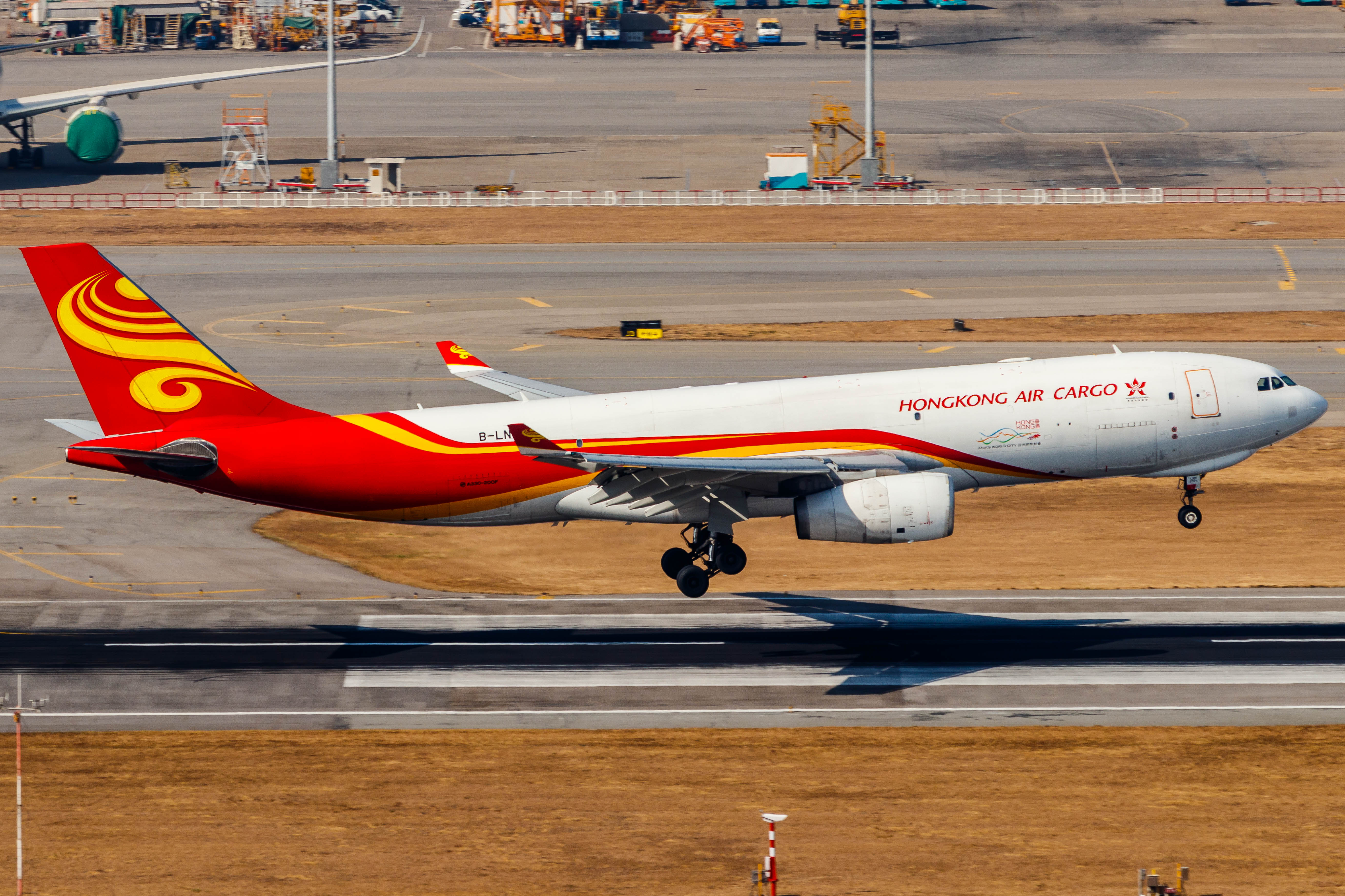 Full size: Hong Kong Air Cargo Airbus A330-200F B-LNV at Hong Kong International Airport