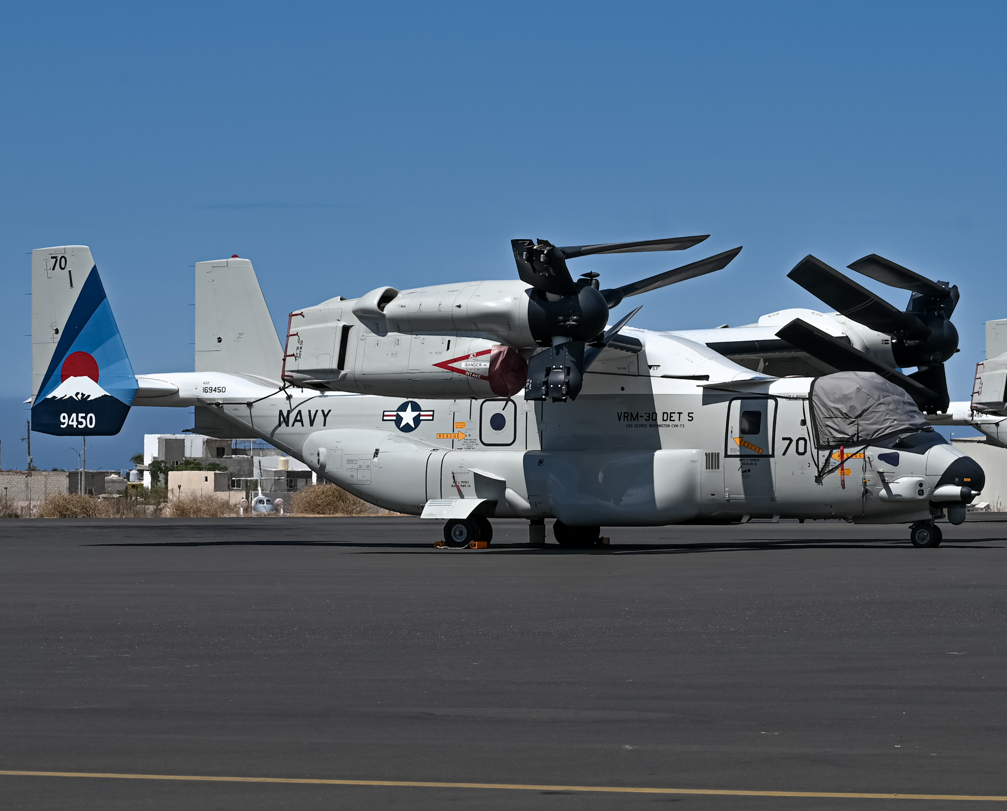 Full size: USN - United States Navy Bell Boeing CMV-22B Osprey 169450 at Aeropuerto de Cabo San Lucas Internacional