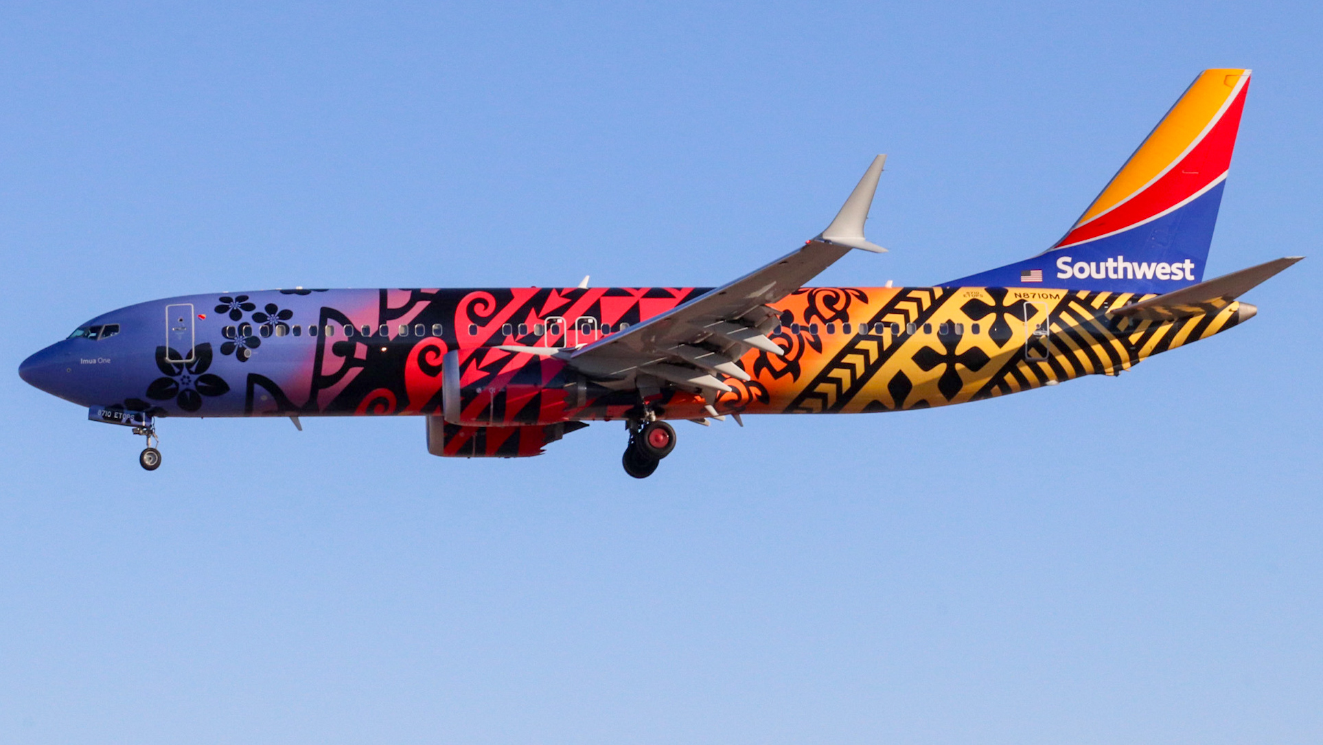 Full size: Southwest Airlines Boeing 737 MAX 8 N8710M at Harry Reid International Airport