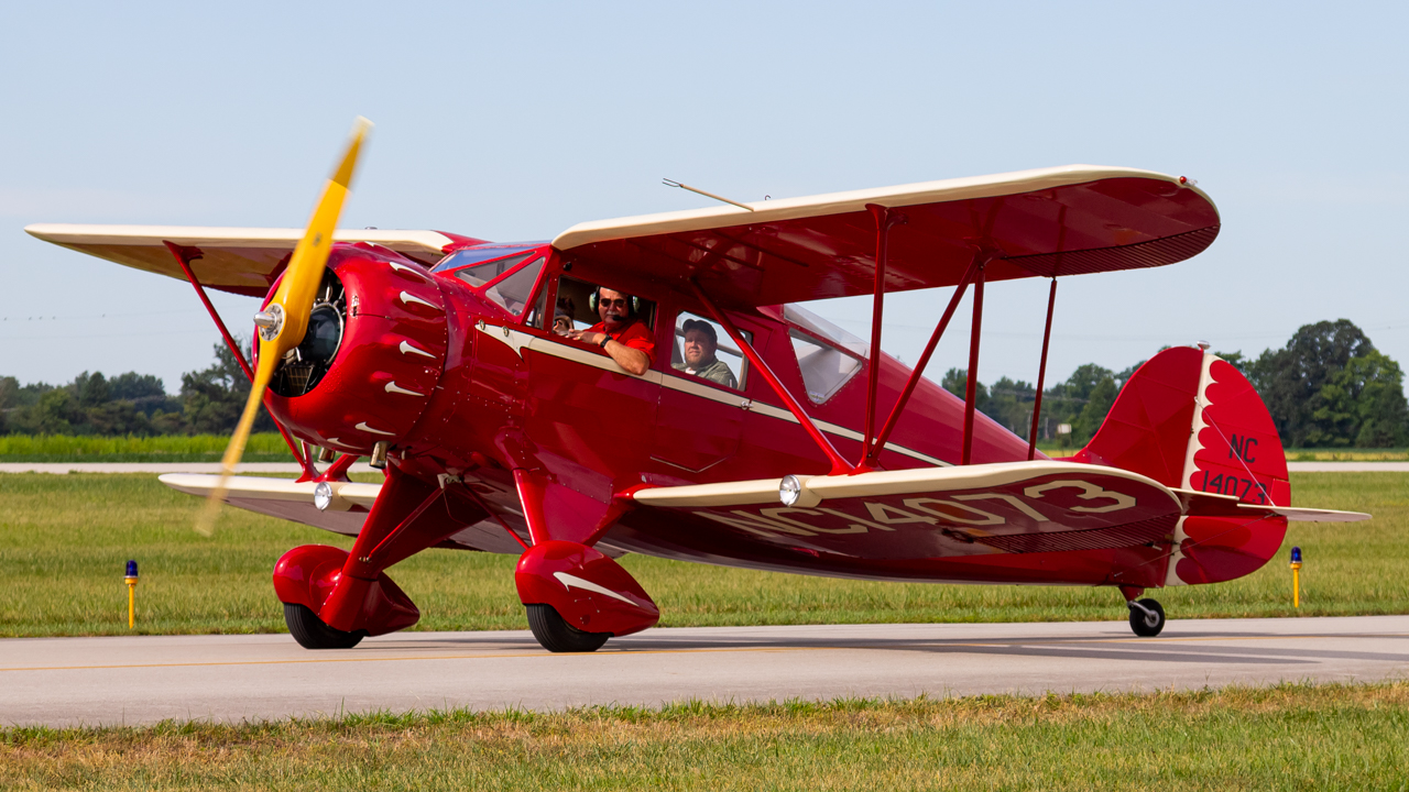 Full size: PRIVATE WACO YKC N14073 at Delaware Municipal Airport