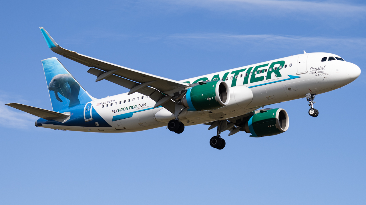 Full size: Frontier Airlines Airbus A320NEO N374FR at Tampa International Airport