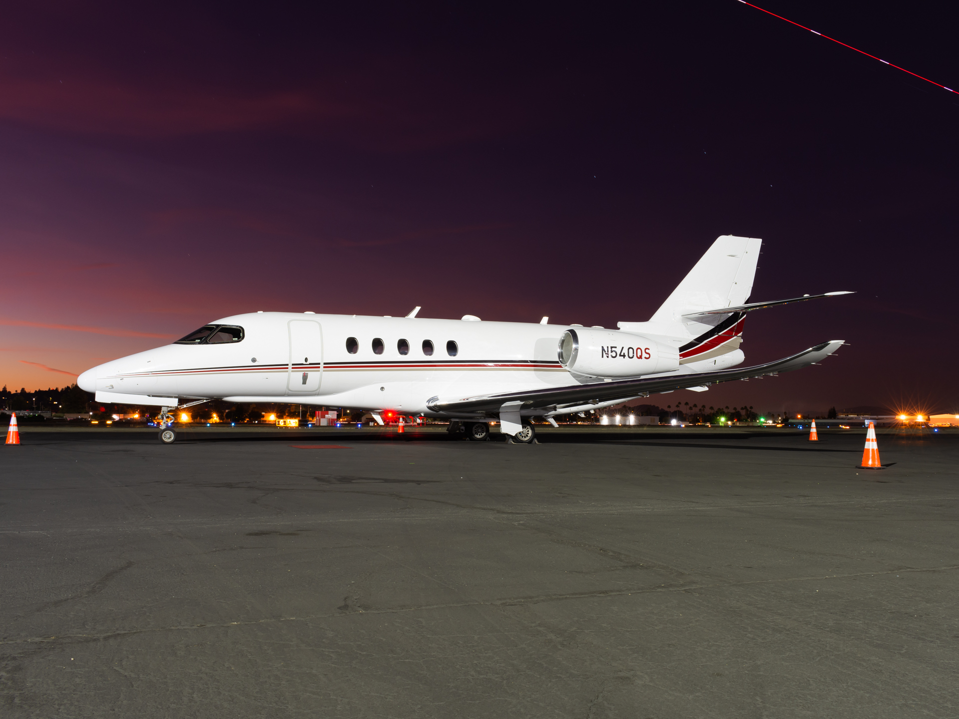 Full size: NetJets Cessna 680 N540QS at Buchanan Field Airport