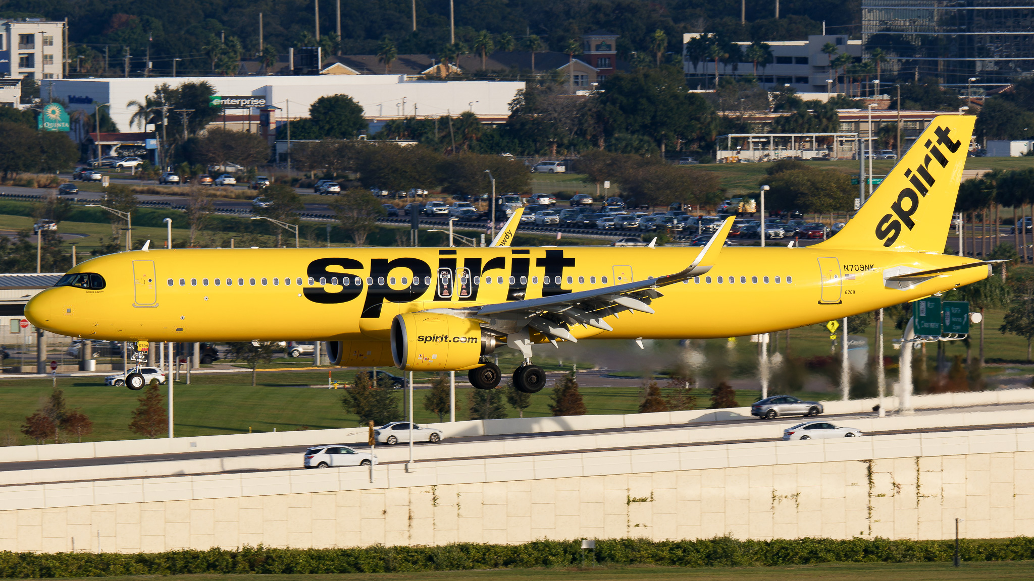 Full size: Spirit Airlines  Airbus A321NEO N709NK at Tampa International Airport