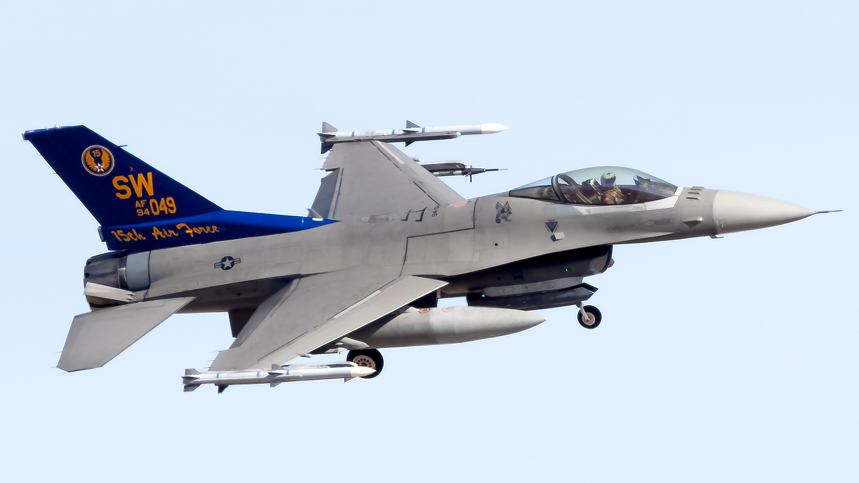 Full size: USAF - United States Air Force General Dynamics F-16 Fighting Falcon 94-0049 at Nellis Air Force Base