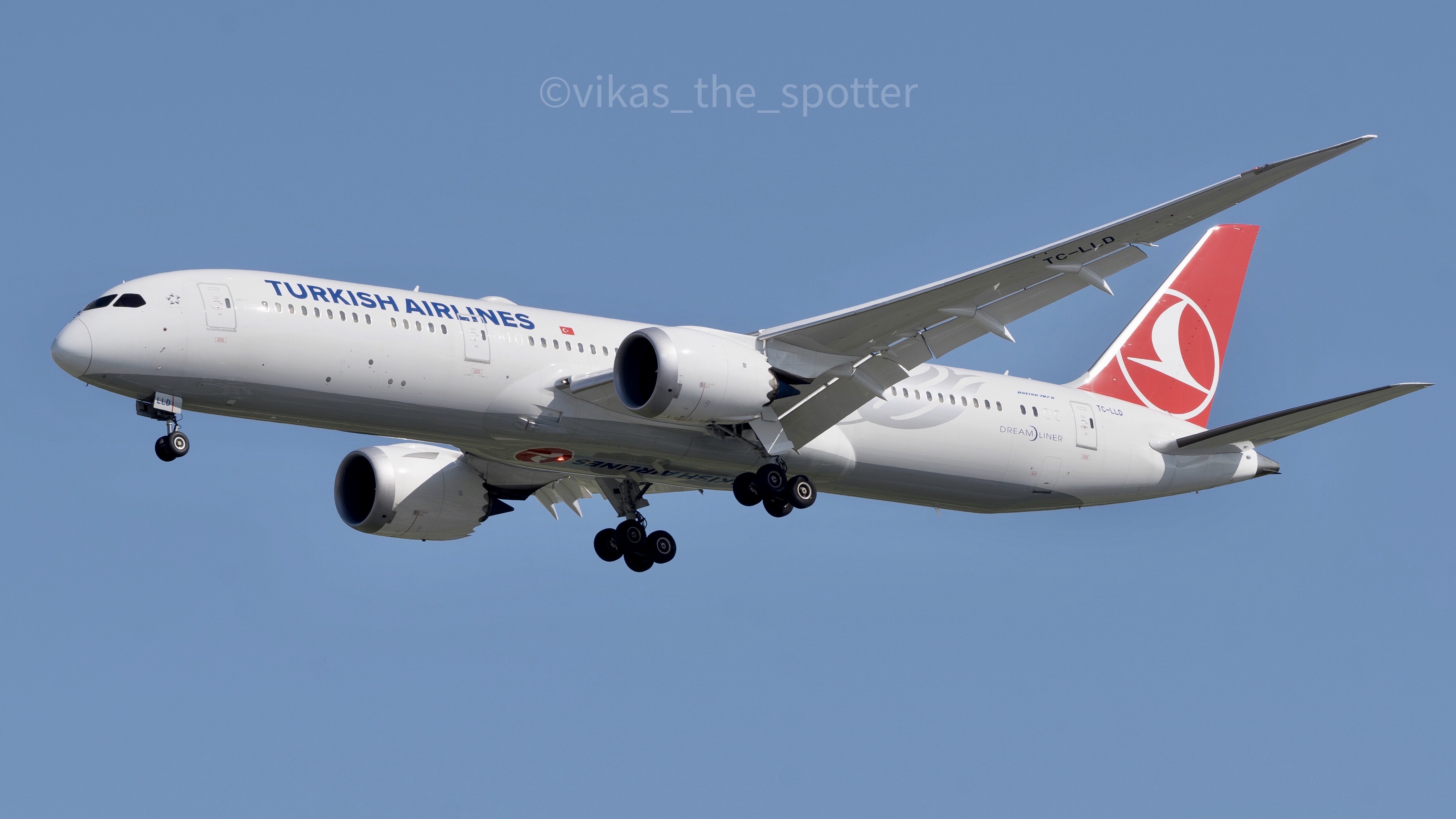 Full size: Turkish Airlines Boeing 787-9 TC-LLD at Singapore-Changi Airport