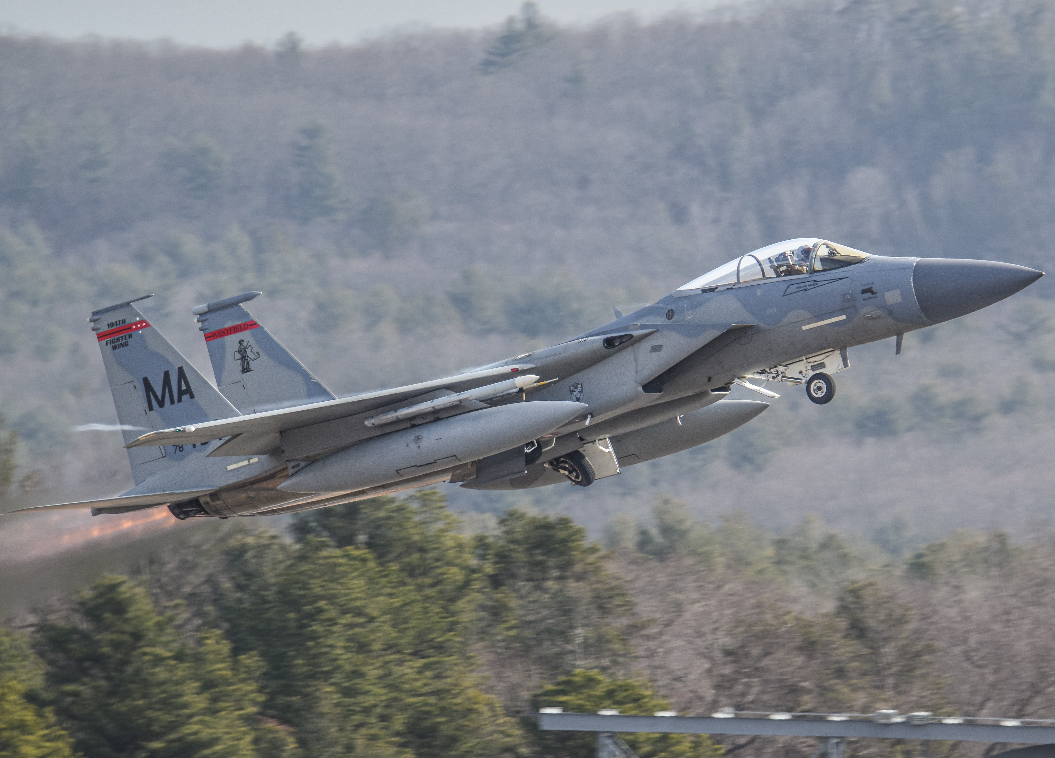 Full size: USAF - United States Air Force McDonnell Douglas F15C Eagle 78-0544 at Westfield-Barnes Regional Airport