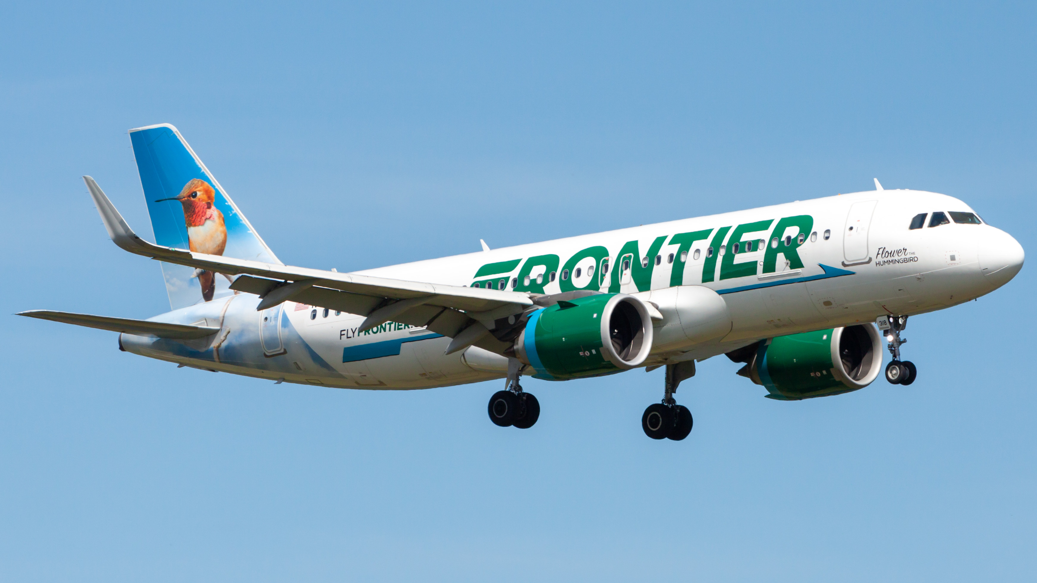 Full size: Frontier Airlines Airbus A320NEO N318FR at Orlando International Airport