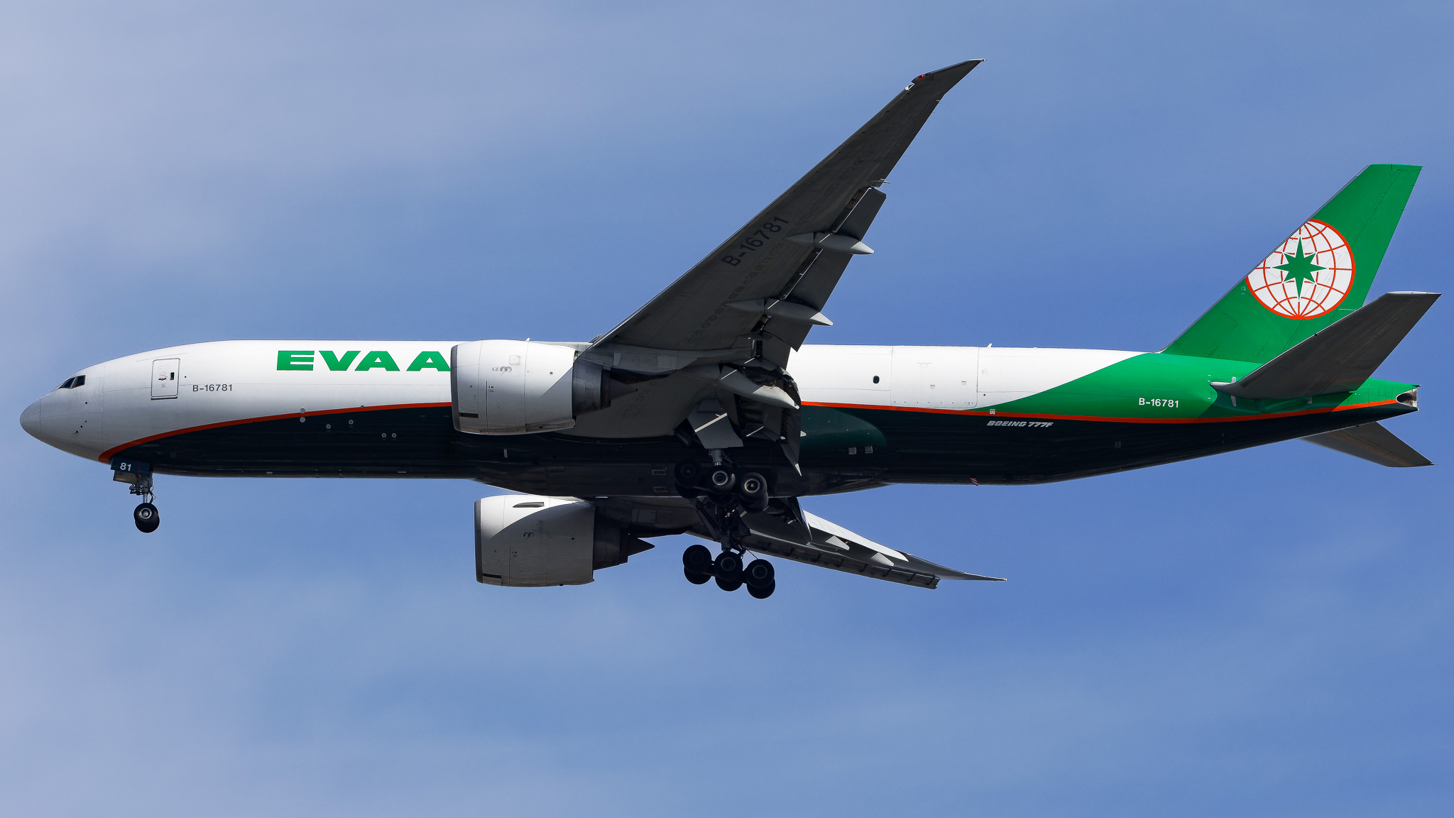 Full size: EVA Air Cargo Boeing 777-F B-16781 at John F. Kennedy International Airport