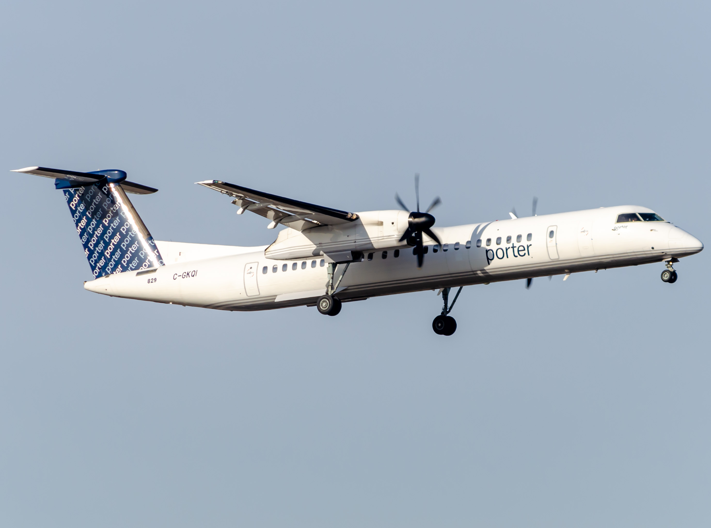 Full size: Porter Airlines De Havilland Dash-8 q400 C-CKQI  at Newark Liberty International Airport