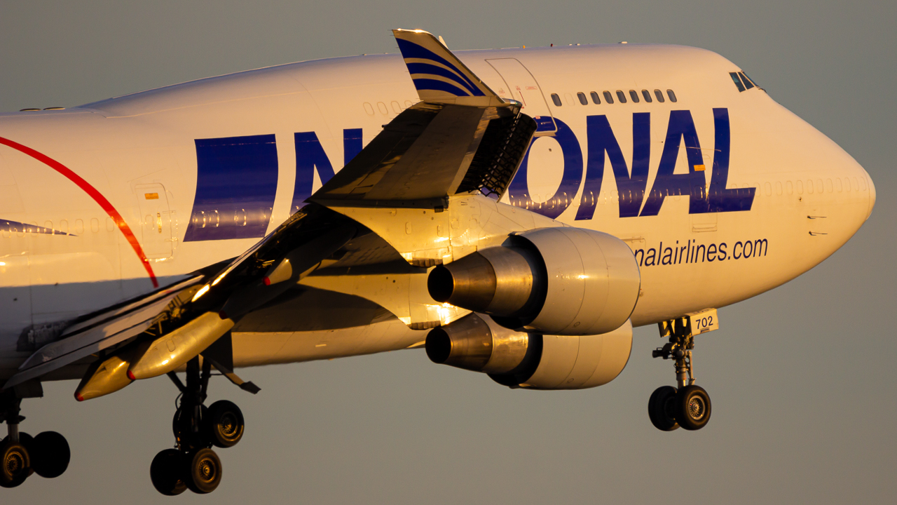 Full size: National Airlines Boeing 747-400F N702CA at Rickenbacker International Airport