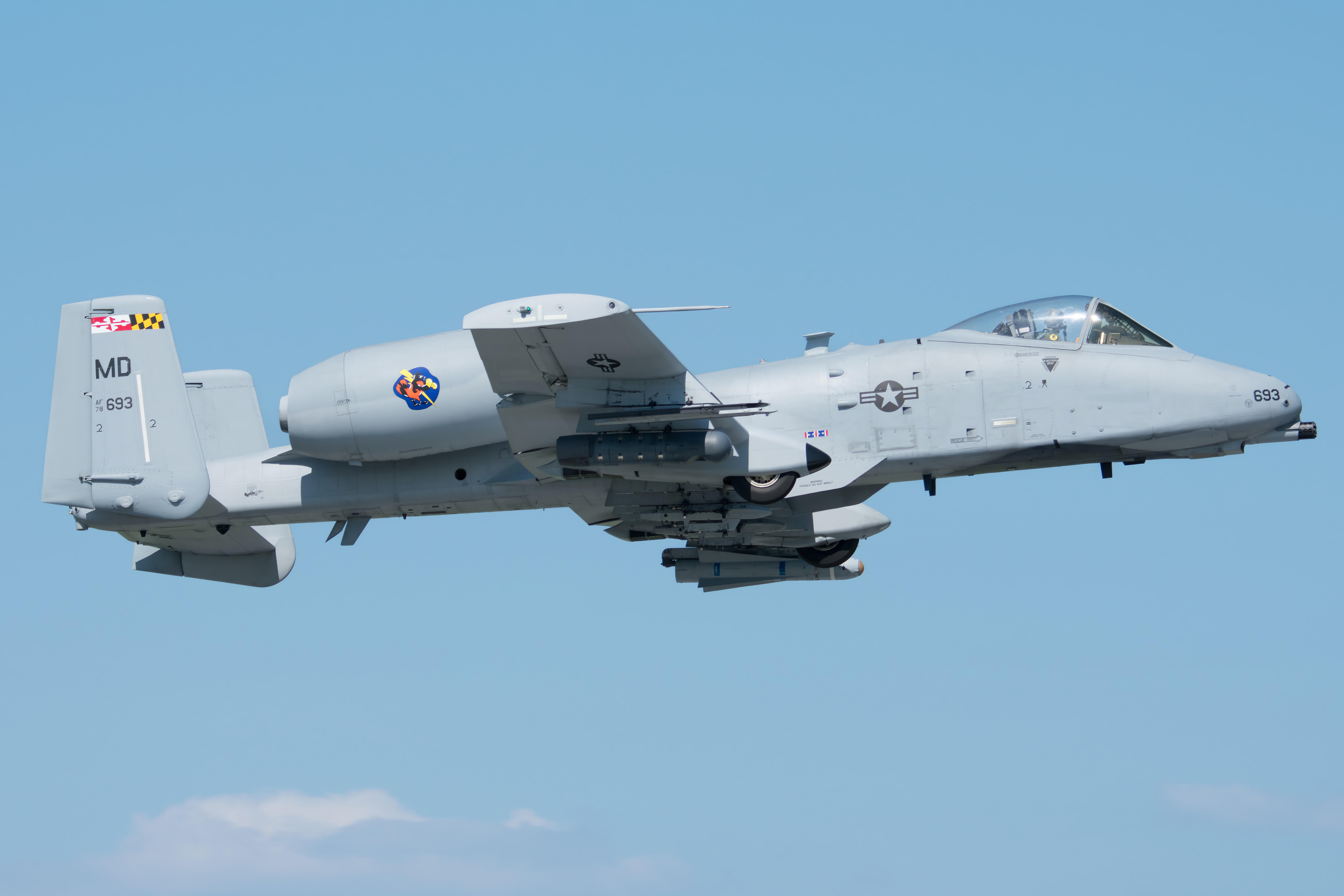 Full size: USAF - United States Air Force Fairchild A-10 Thunderbolt 78-0693 at Martin State Airport