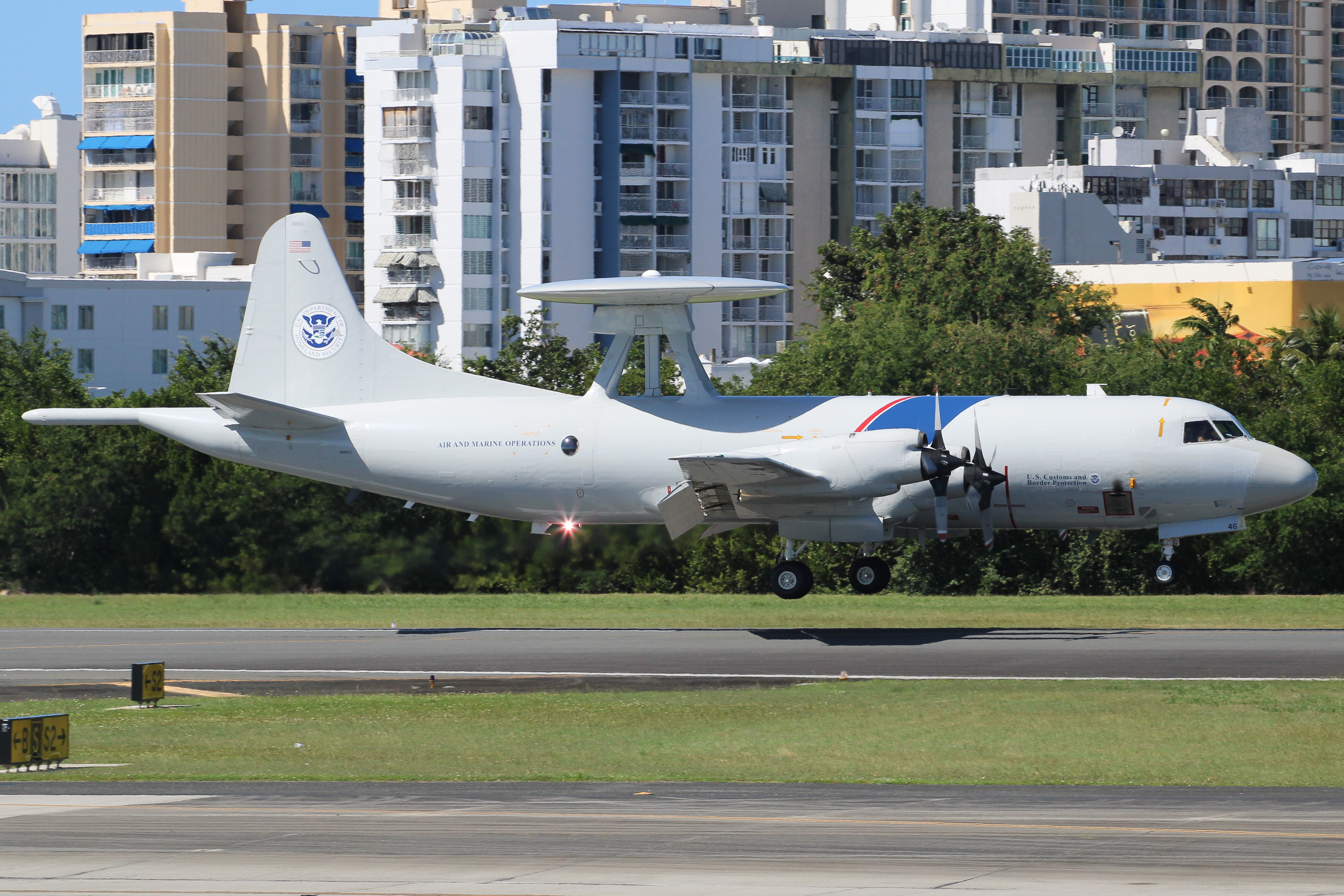 Full size: US Customs & Border Protection  Lockheed P-3 Orion N146CS at San Juan Luis Munoz Marin International Airport