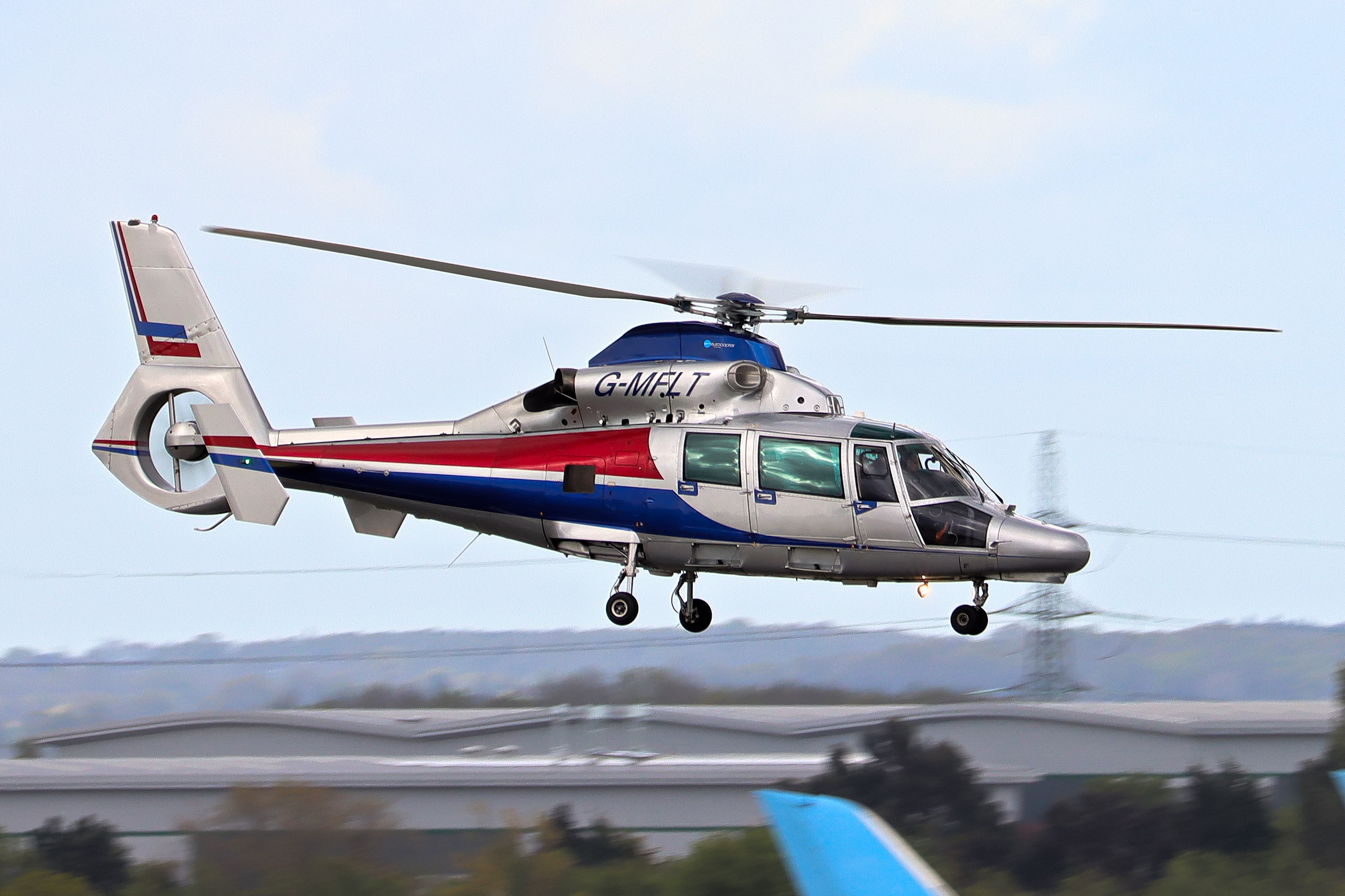 Full size: PRIVATE Eurocopter AS365 G-MFLT at Birmingham Airport