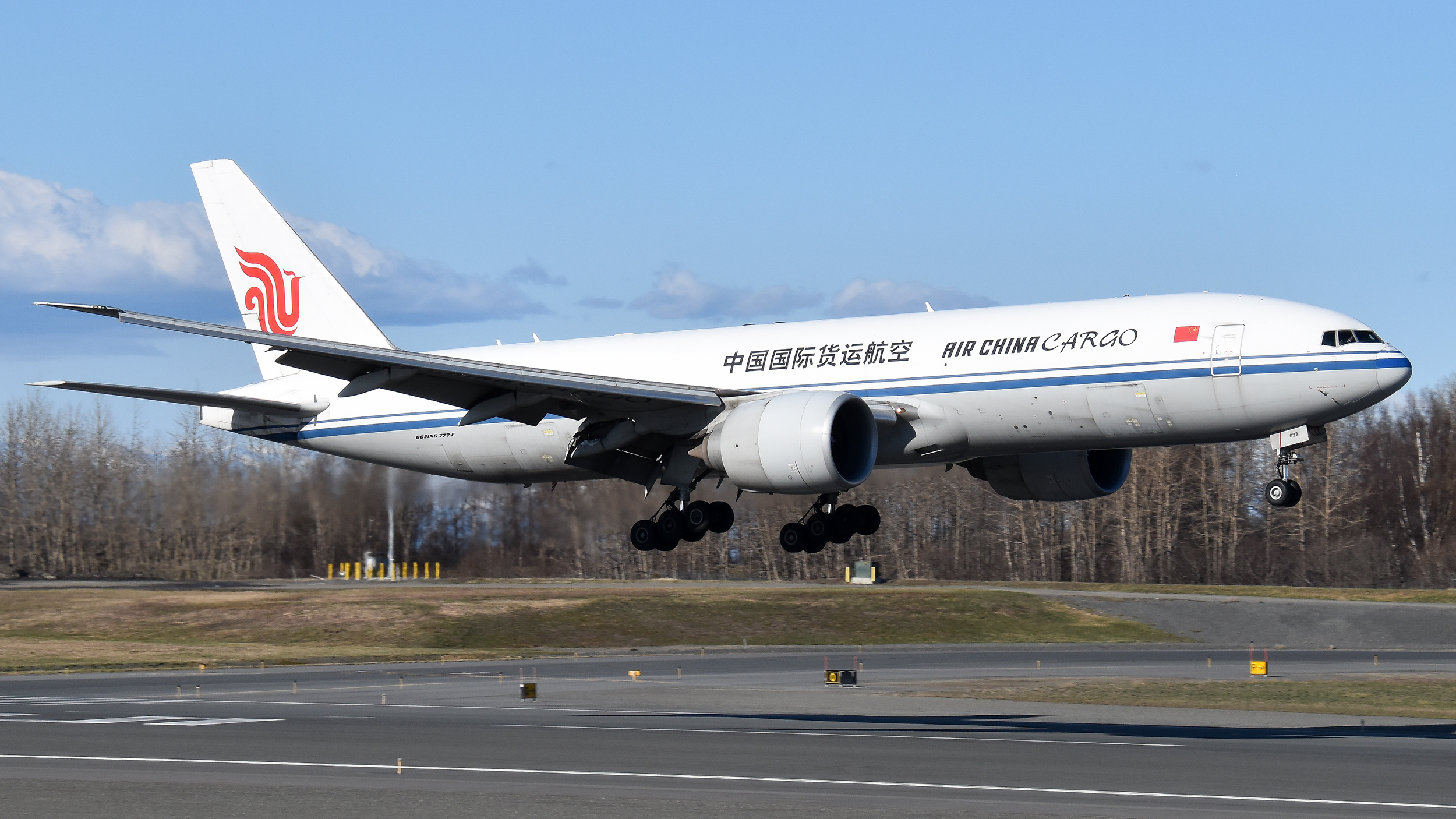 Full size: Air China Cargo Boeing 777-F B-2093 at Anchorage Ted Stevens International Airport