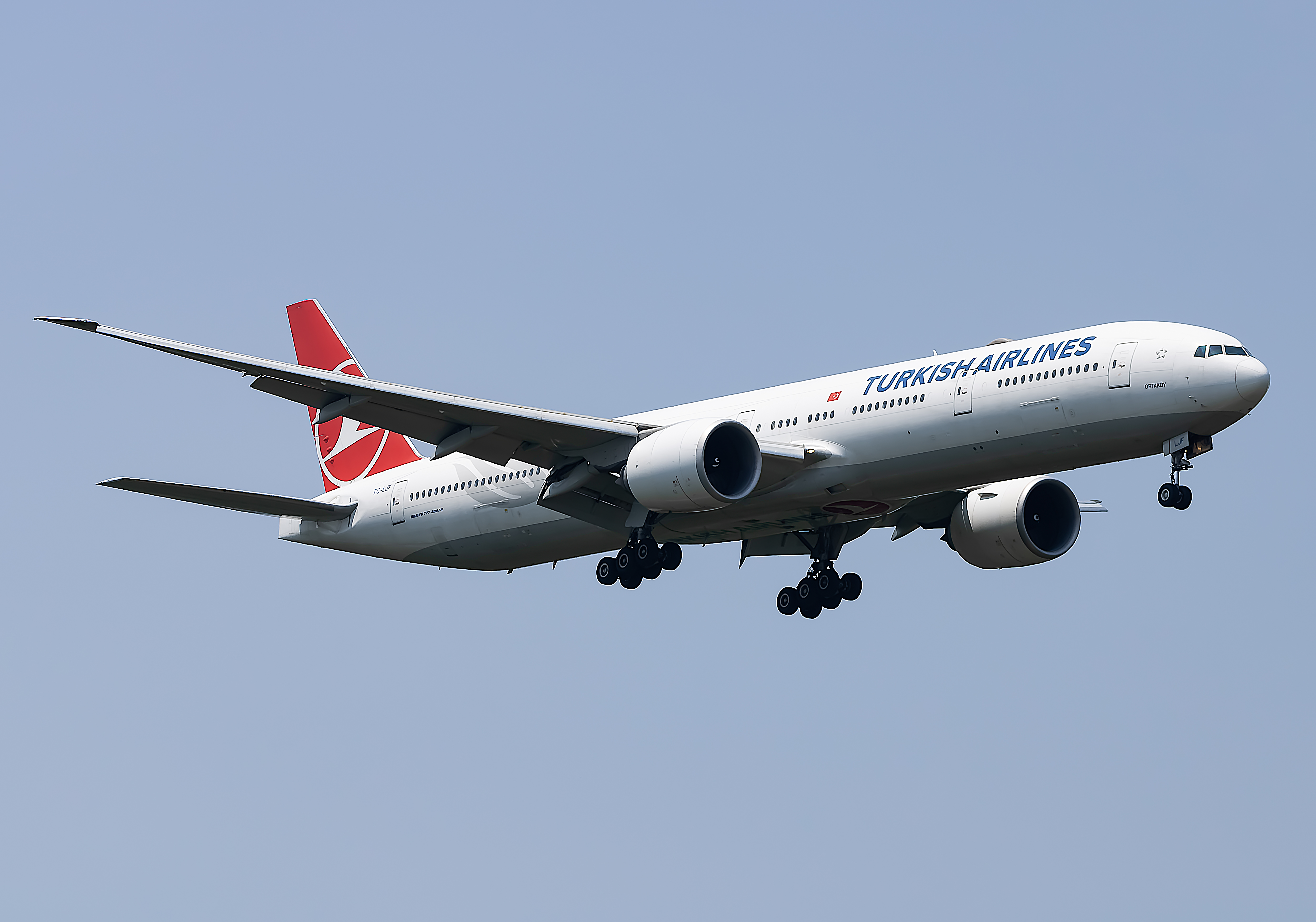 Full size: Turkish Airlines Boeing 777-300ER TC-LJF at Washington Dulles International Airport