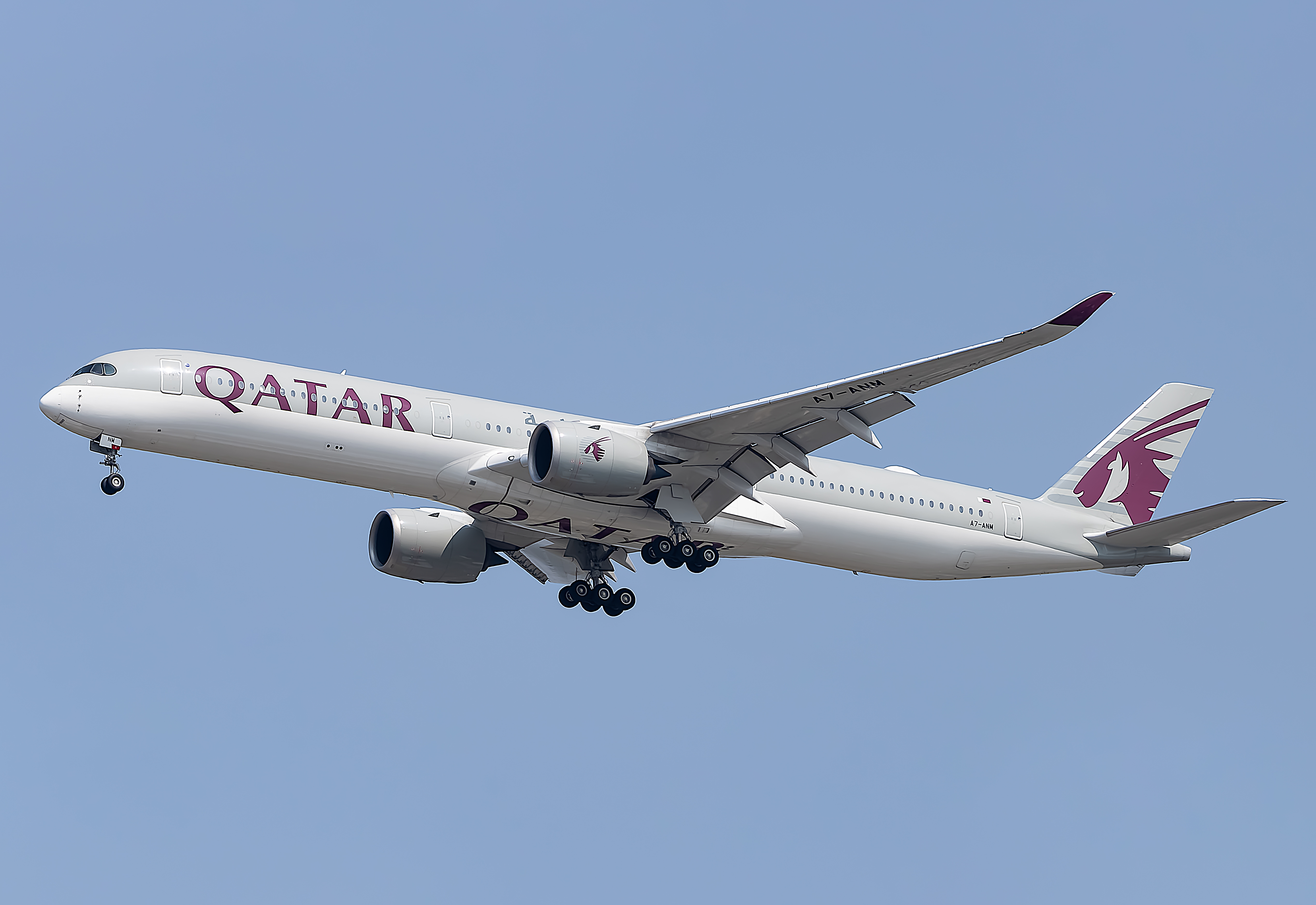 Full size: Qatar Airways Airbus A350-1000 A7-ANM at Washington Dulles International Airport