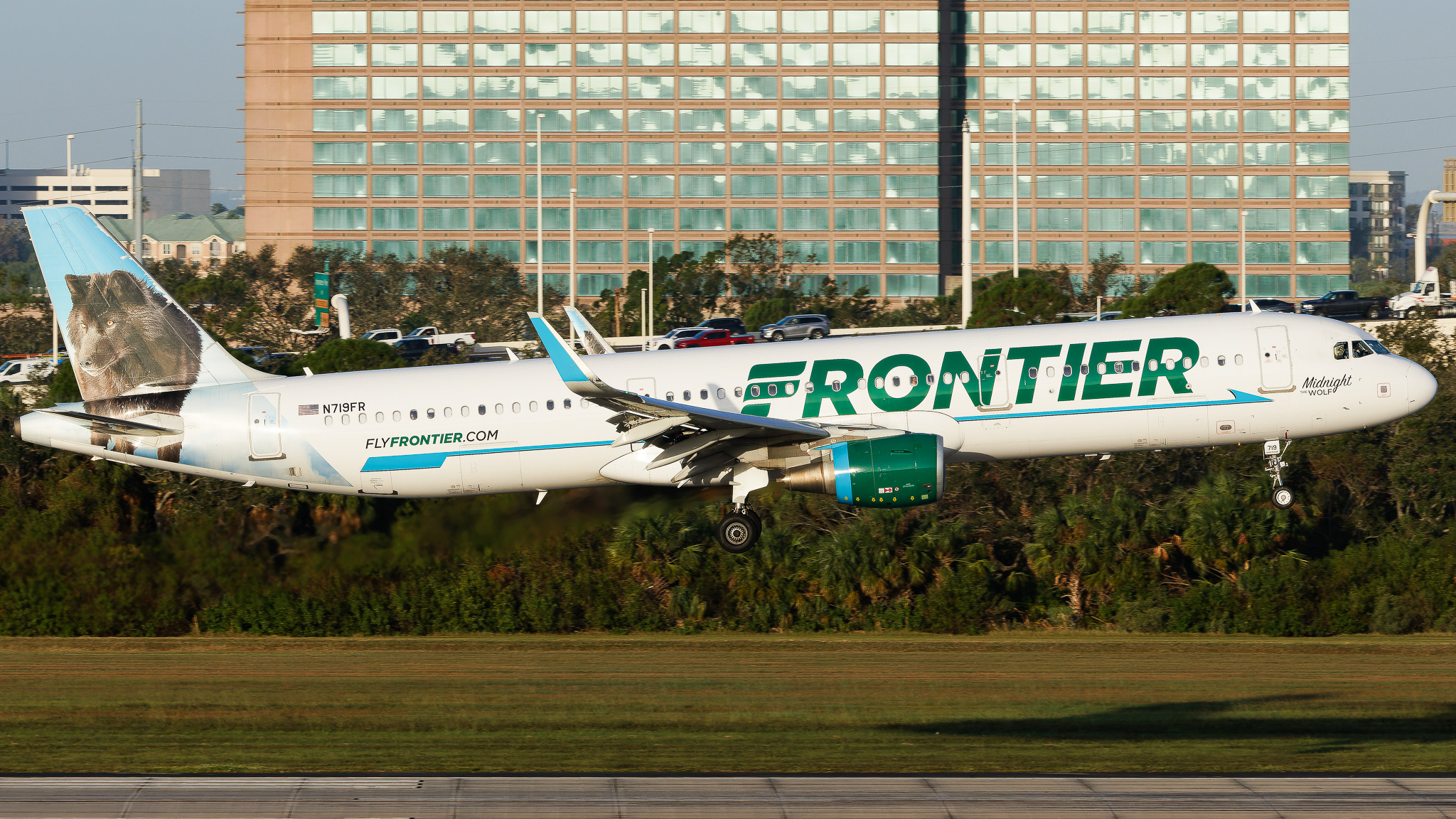 Full size: Frontier Airlines Airbus A321-200 N719FR at Tampa International Airport