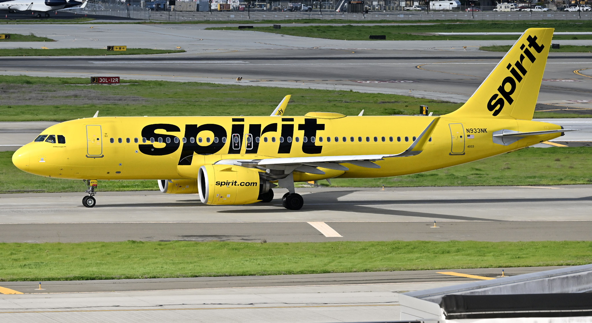 Full size: Spirit Airlines Airbus A320NEO N933NK at Norman Y Mineta San Jose International Airport
