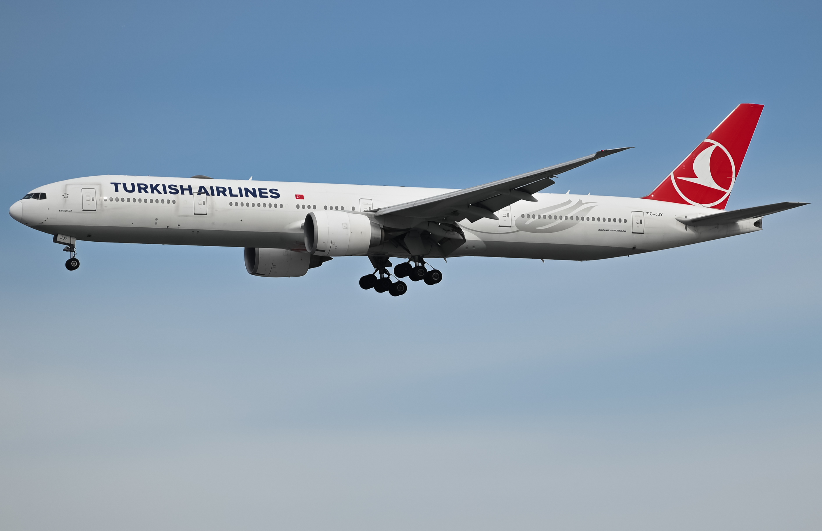 Full size: Turkish Airlines Boeing 777-300ER TC-JJY at Los Angeles International Airport
