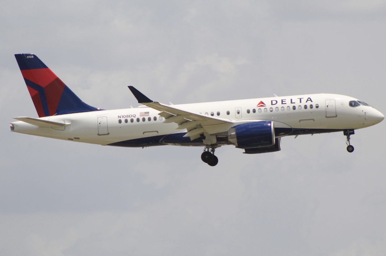 Full size: Delta Airlines Airbus A220-100 N108DQ at Dallas-Fort Worth International Airport