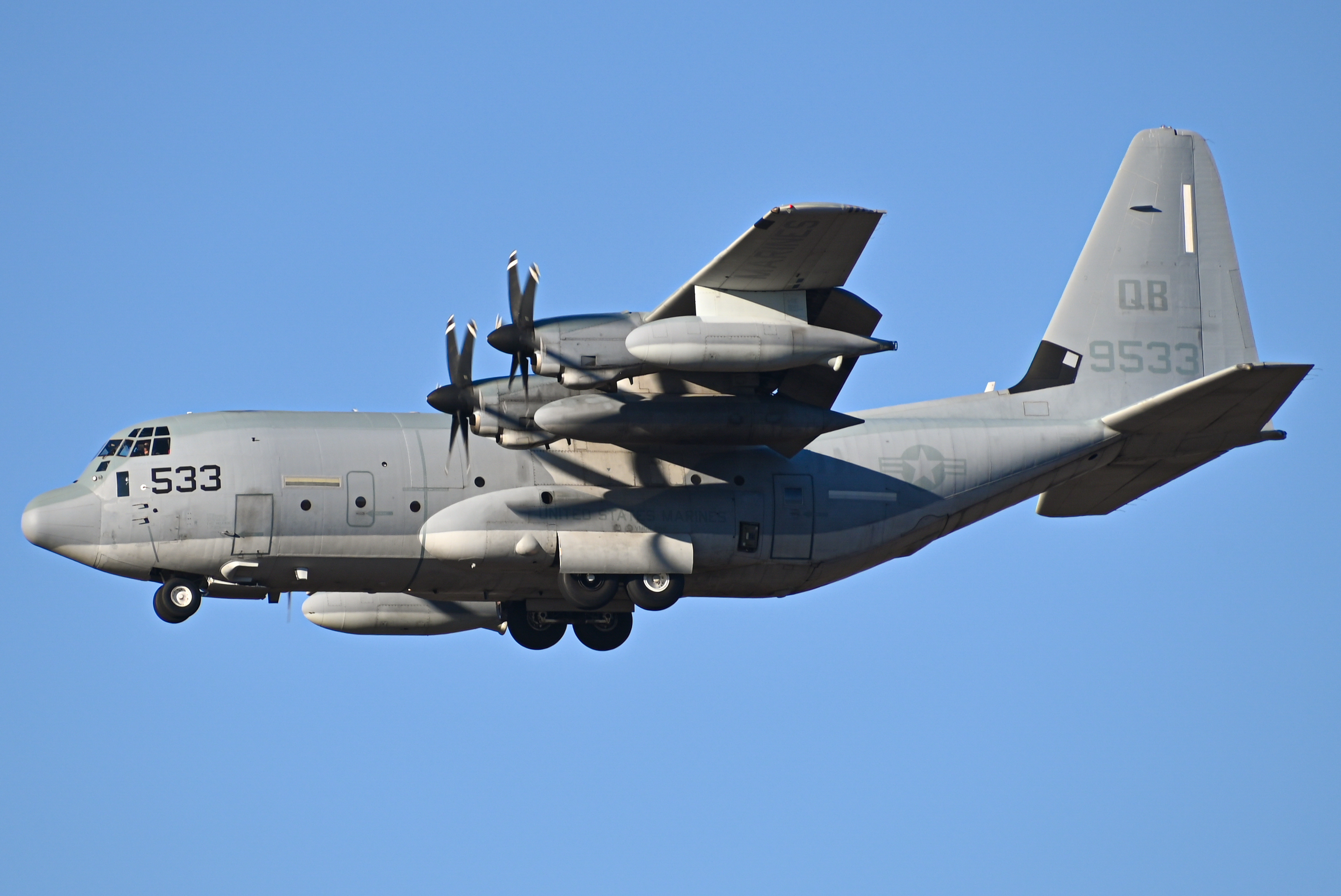 Full size: USMC - United States Marine Corp Lockheed Martin KC-130J Hercules 169533 at Miramar MCAS (Joe Foss Field) Airport