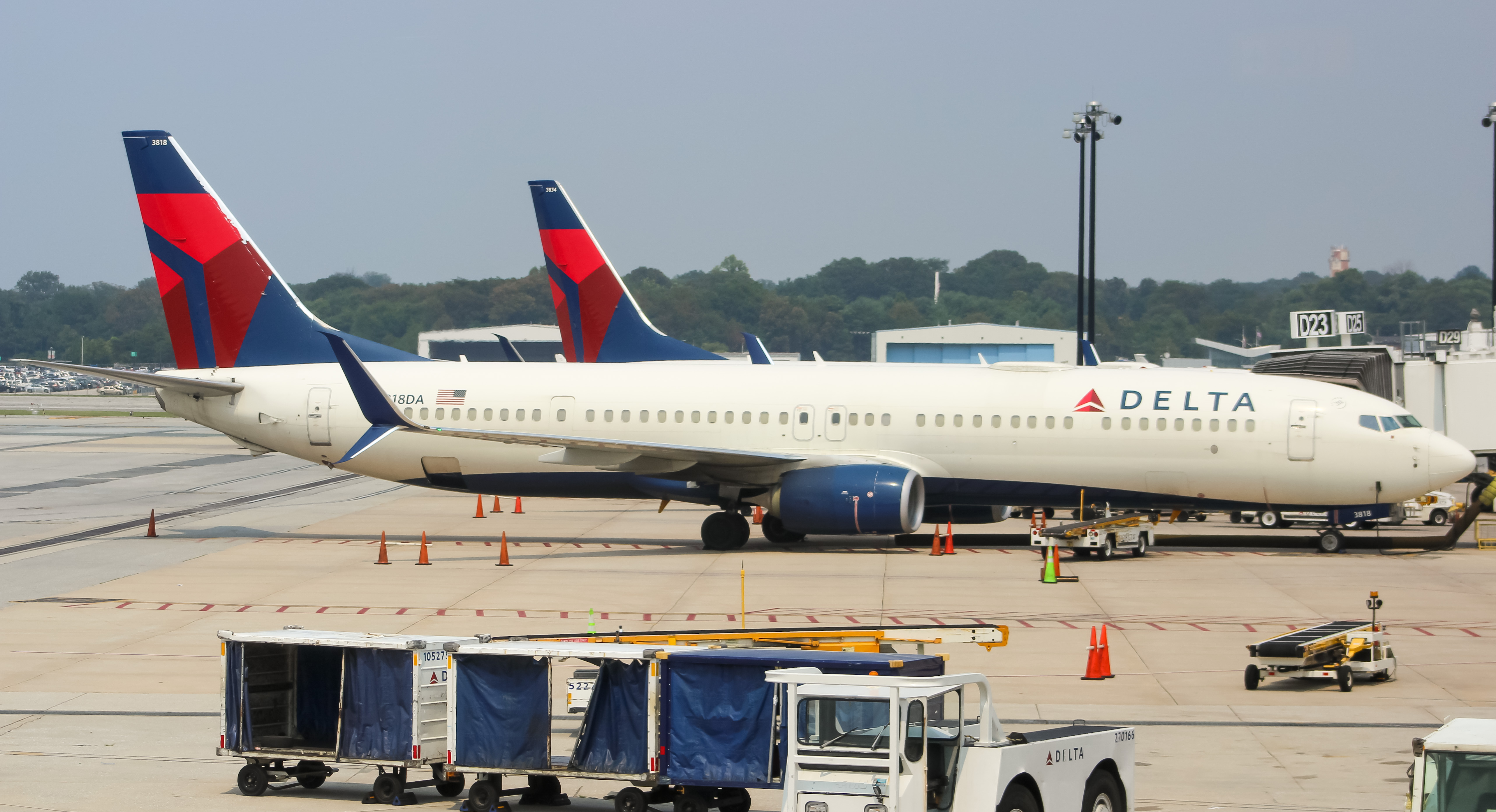 Full size: Delta Airlines Boeing 737-900ER N818DA at Baltimore/Washington International Thurgood Marshall Airport