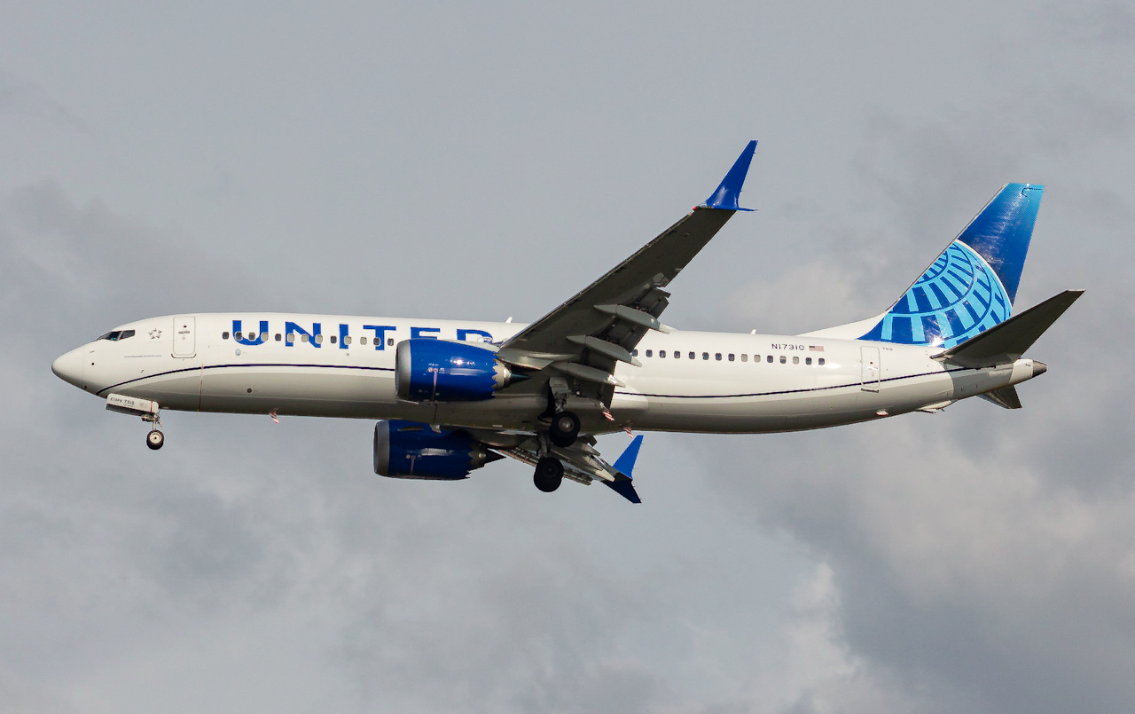 Full size: United Airlines Boeing 737 MAX 8 N17310 at Tampa International Airport