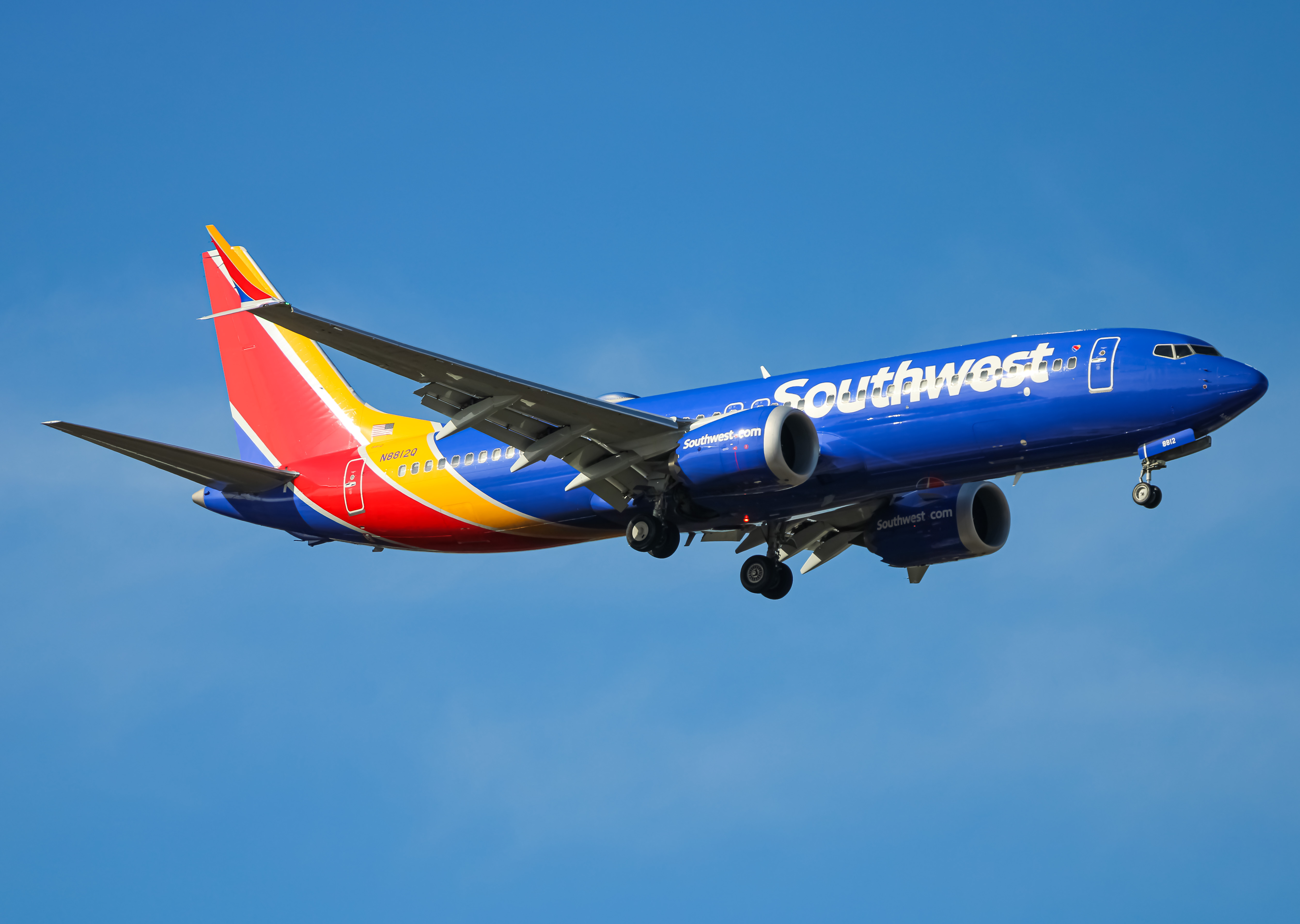 Full size: Southwest Airlines Boeing 737 MAX 8 N8812Q at Baltimore/Washington International Thurgood Marshall Airport