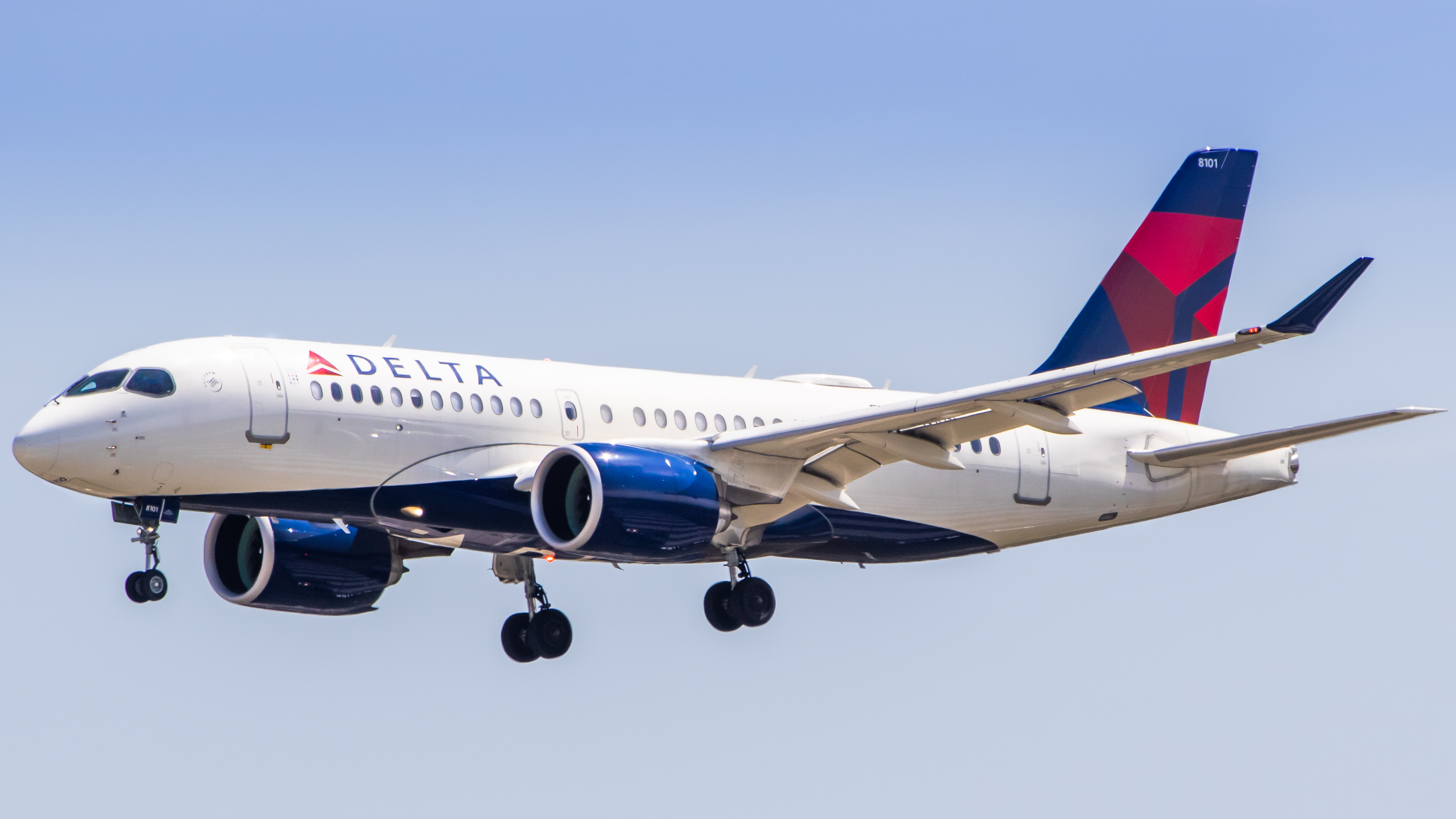 Full size: Delta Airlines Airbus A220-100 N101DU at Norman Y Mineta San Jose International Airport