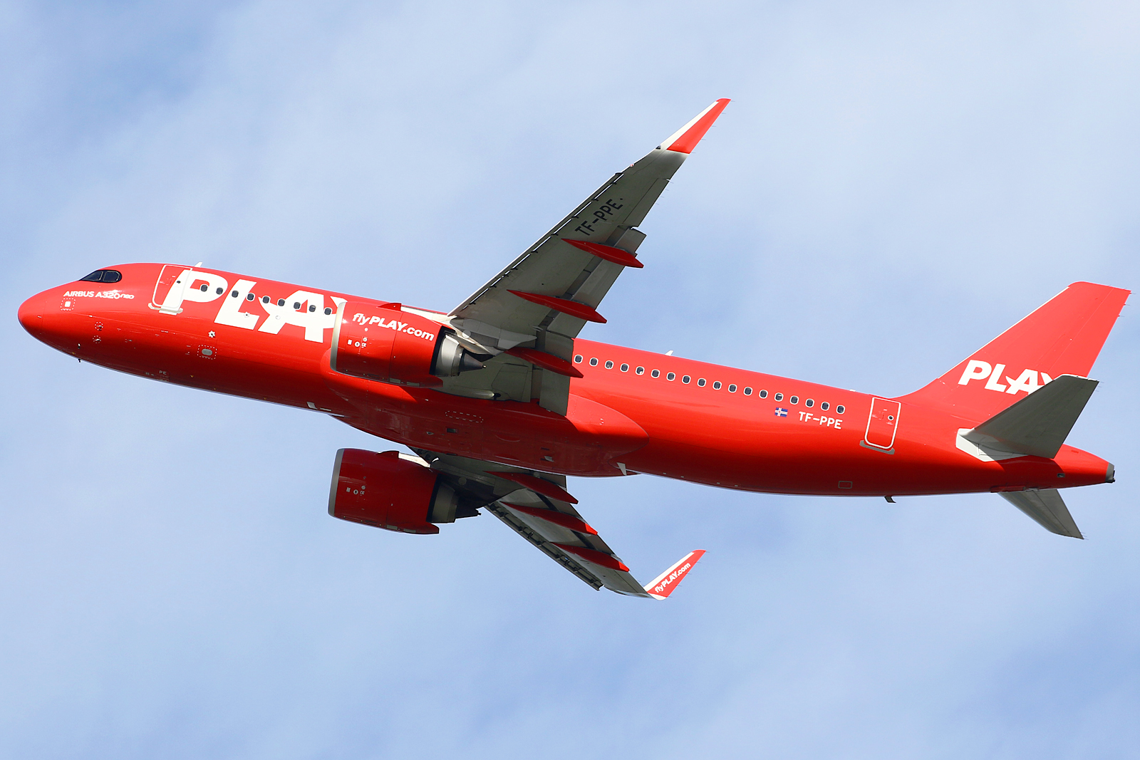 Full size: Play Airbus A320NEO TF-PPE at Amsterdam Schiphol Airport
