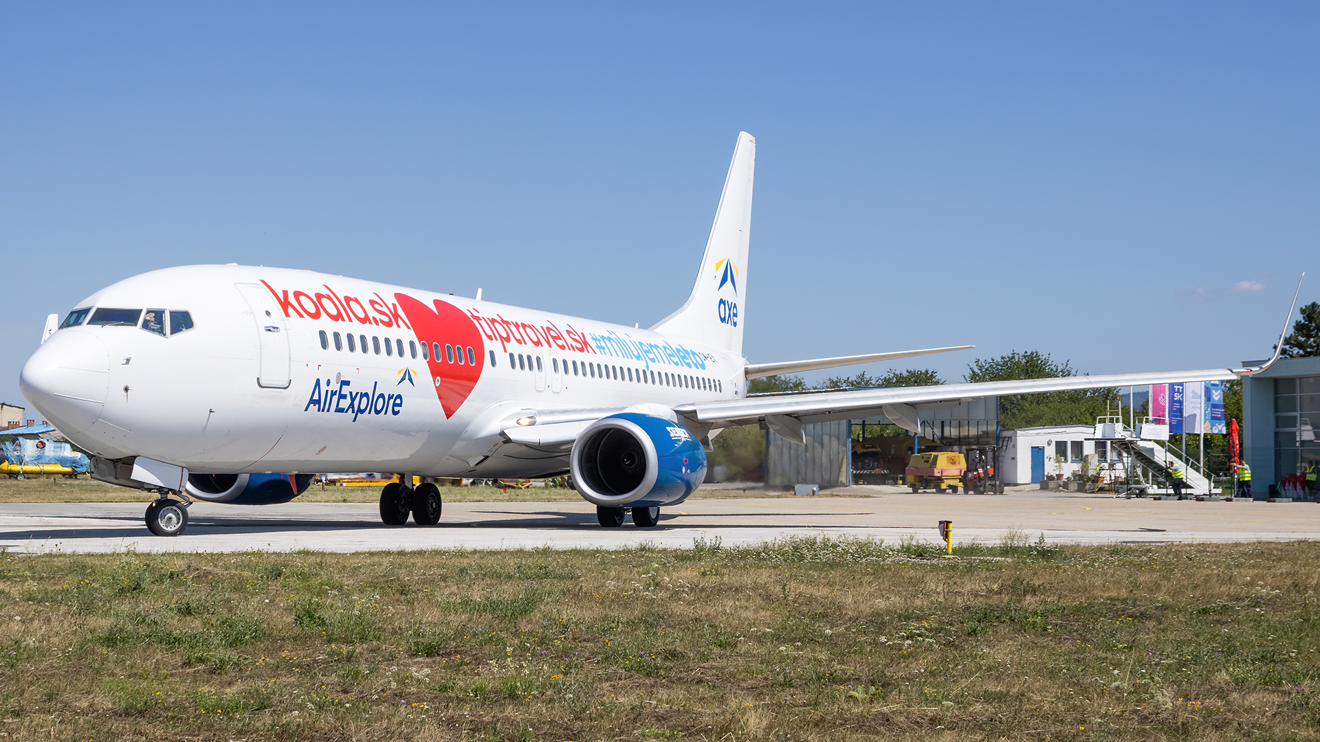 Full size: AirExplore Boeing 737-800 OM-IEX at Piestany Airport