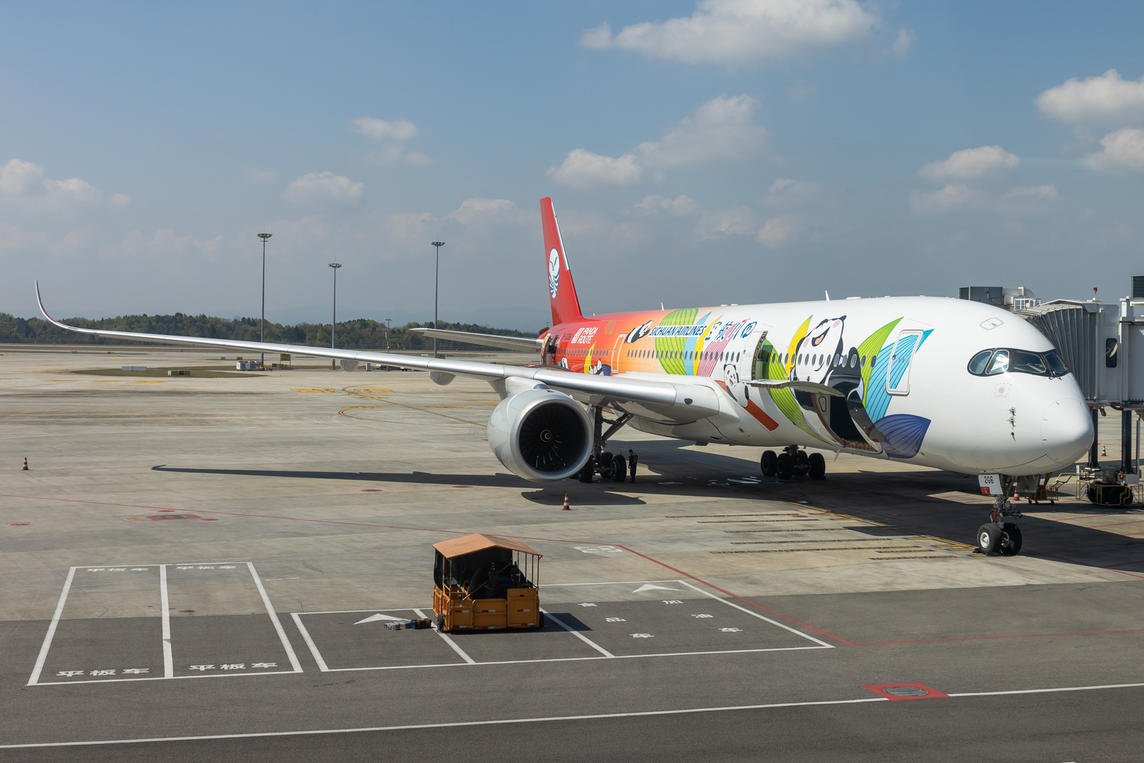 Full size: Sichuan Airlines Airbus A350-900 B-32G6 at Chengdu Tianfu International Airport