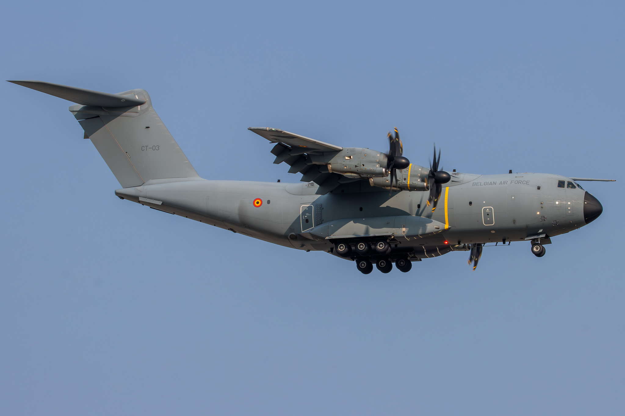 Full size: Belgian Air Force Airbus A400M CT-03 at Kansas City International Airport