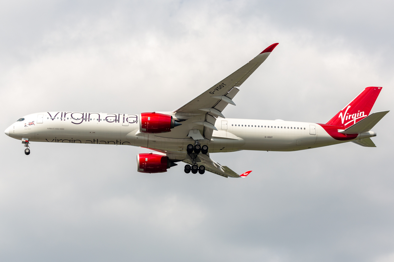 Full size: Virgin Atlantic Airbus A350-1000 G-VDOT at John F. Kennedy International Airport