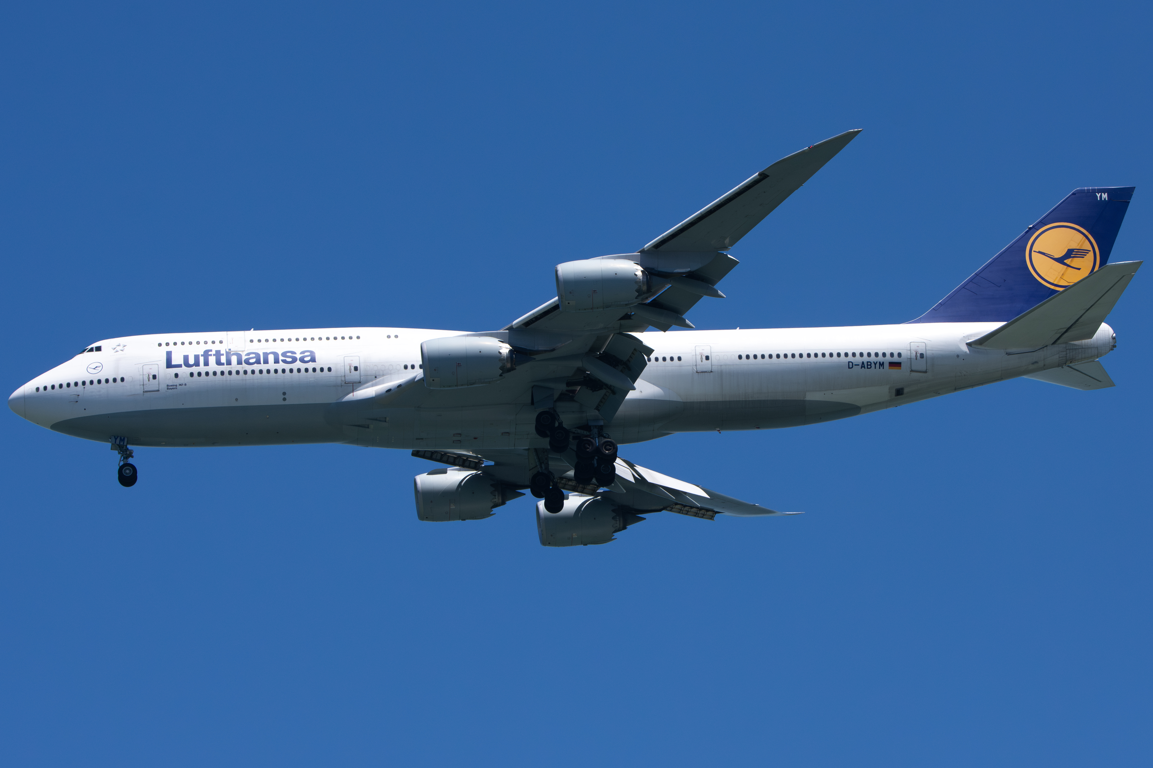 Full size: Lufthansa Boeing 747-8i D-ABYM at San Francisco International Airport