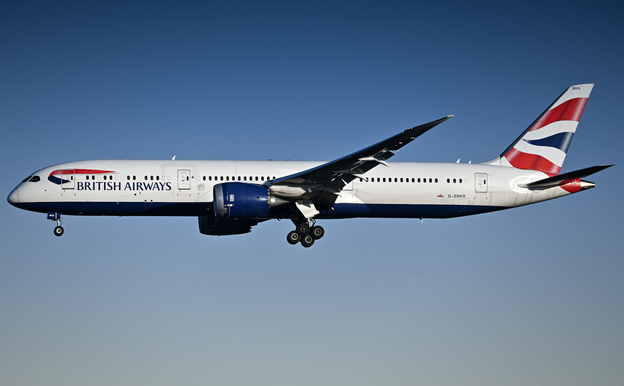 Full size: British Airways Boeing 787-9 G-ZBKR at Washington Dulles International Airport