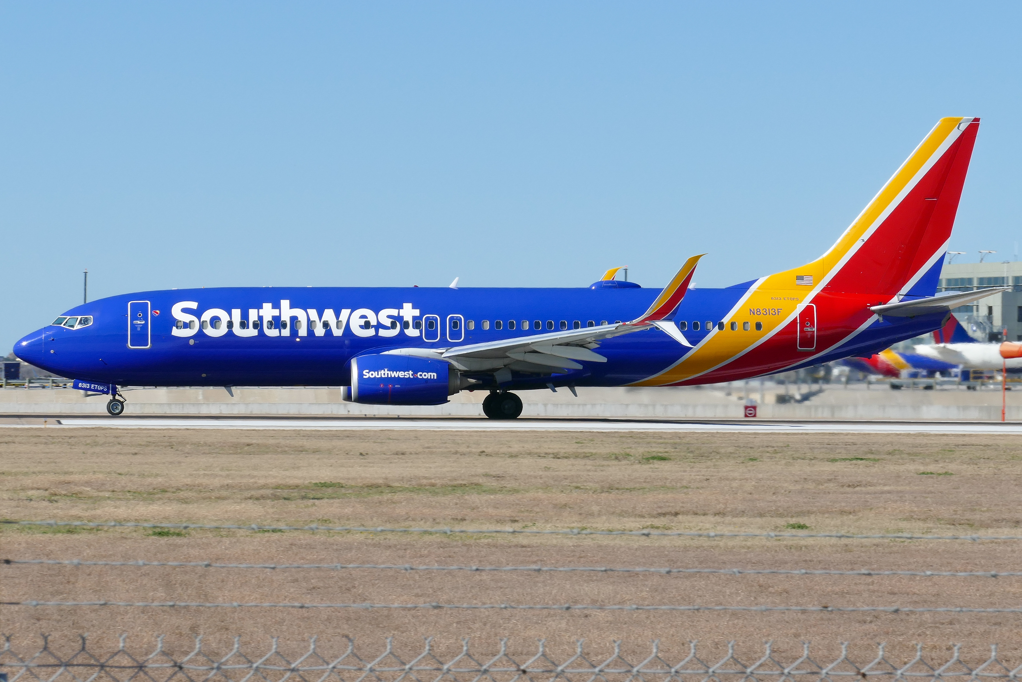 Full size: Southwest Airlines  Boeing 737-800 N8313F at Austin-Bergstrom International Airport