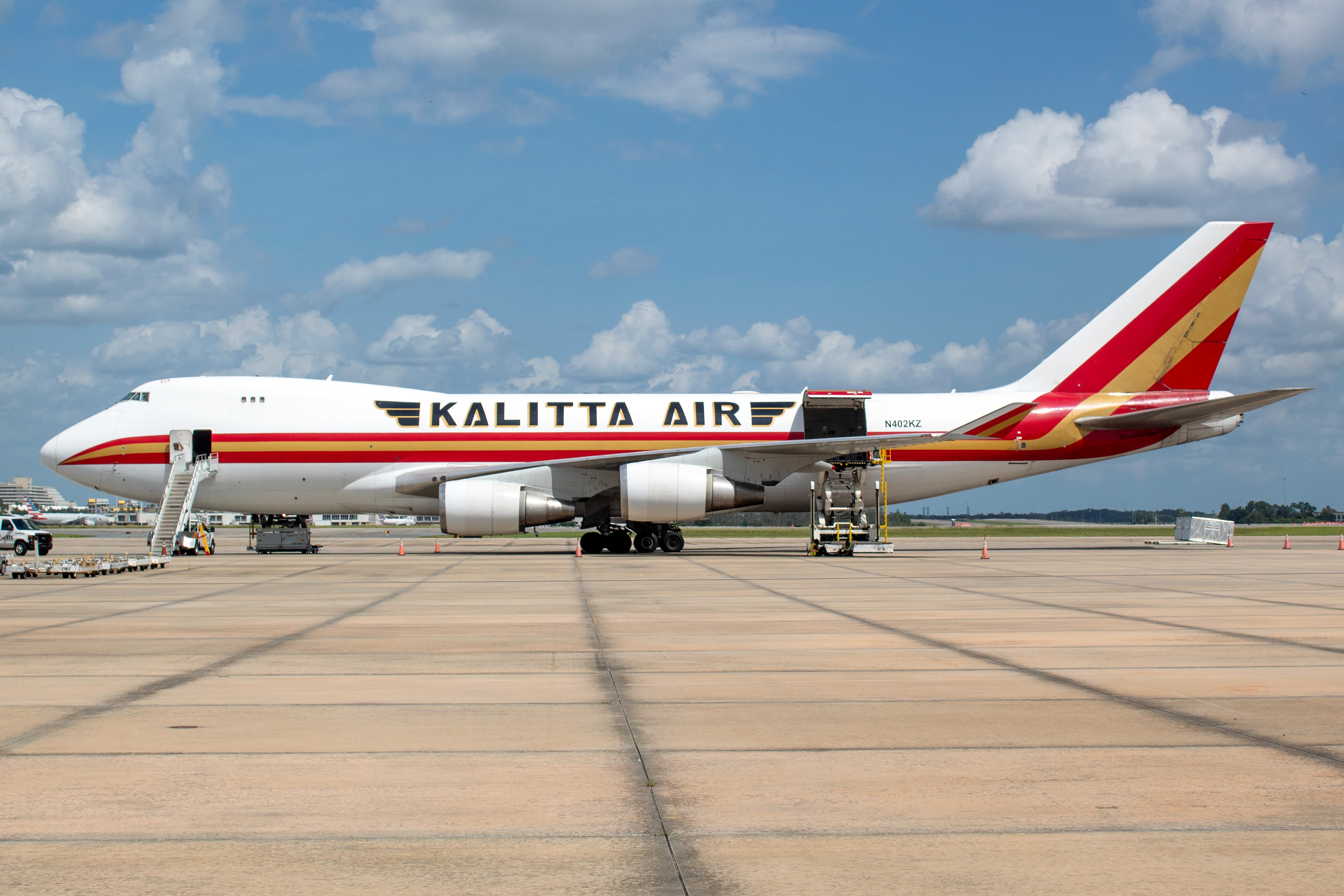 Full size: Kalitta Air Boeing 747-400F N402KZ at Orlando International Airport