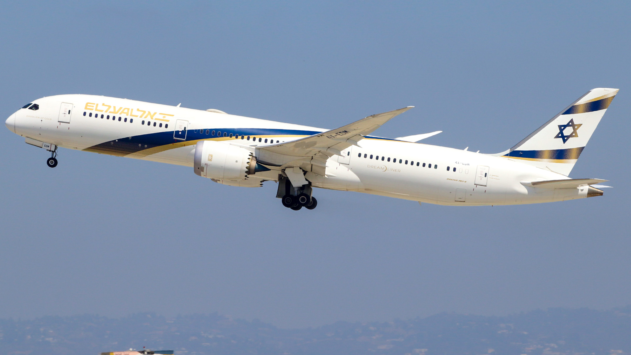 Full size: el al  Boeing 787-9 4X-EDM at Los Angeles International Airport