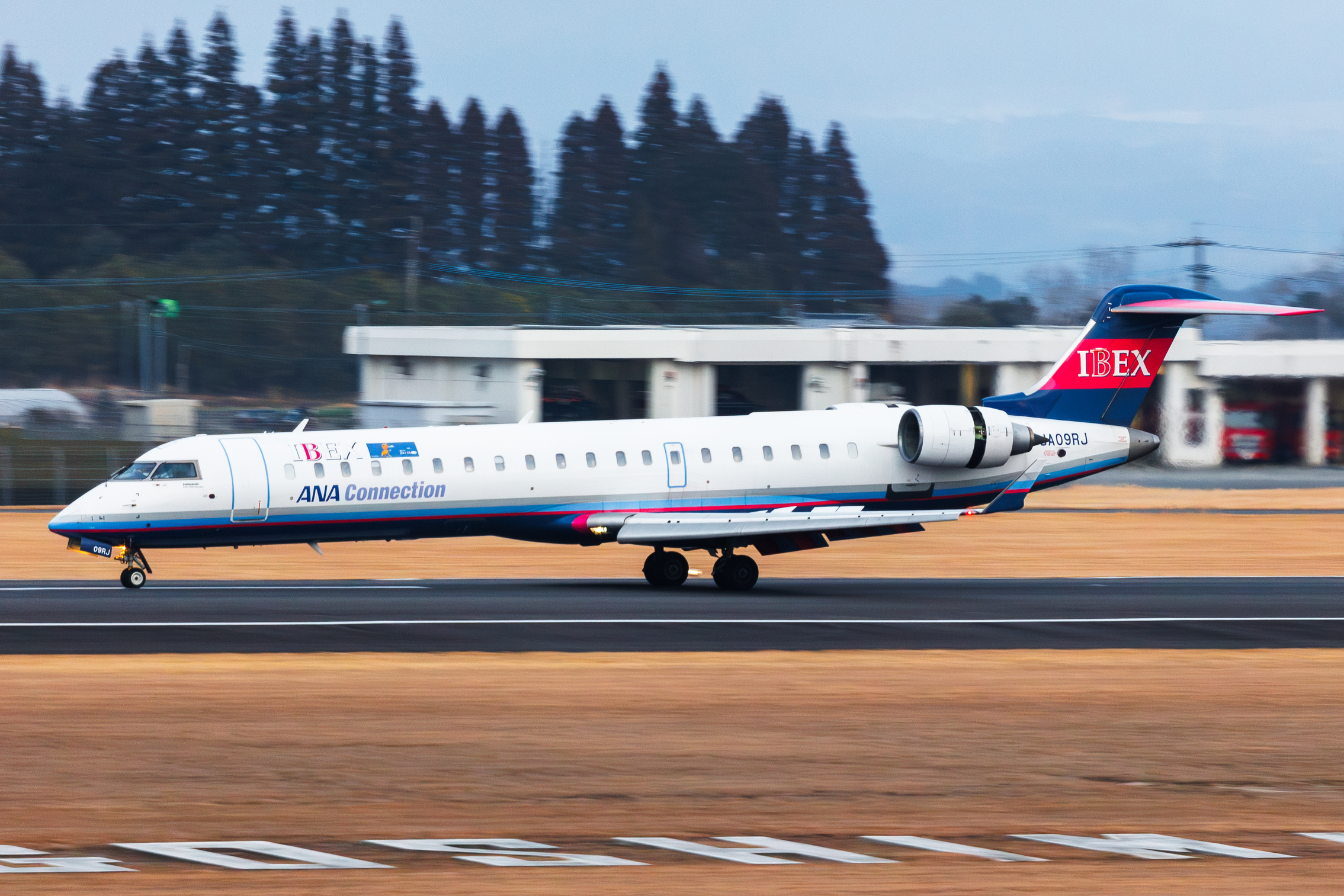 Full size: Ibex Airlines Mitsubishi CRJ-700 JA09RJ at Kagoshima Airport