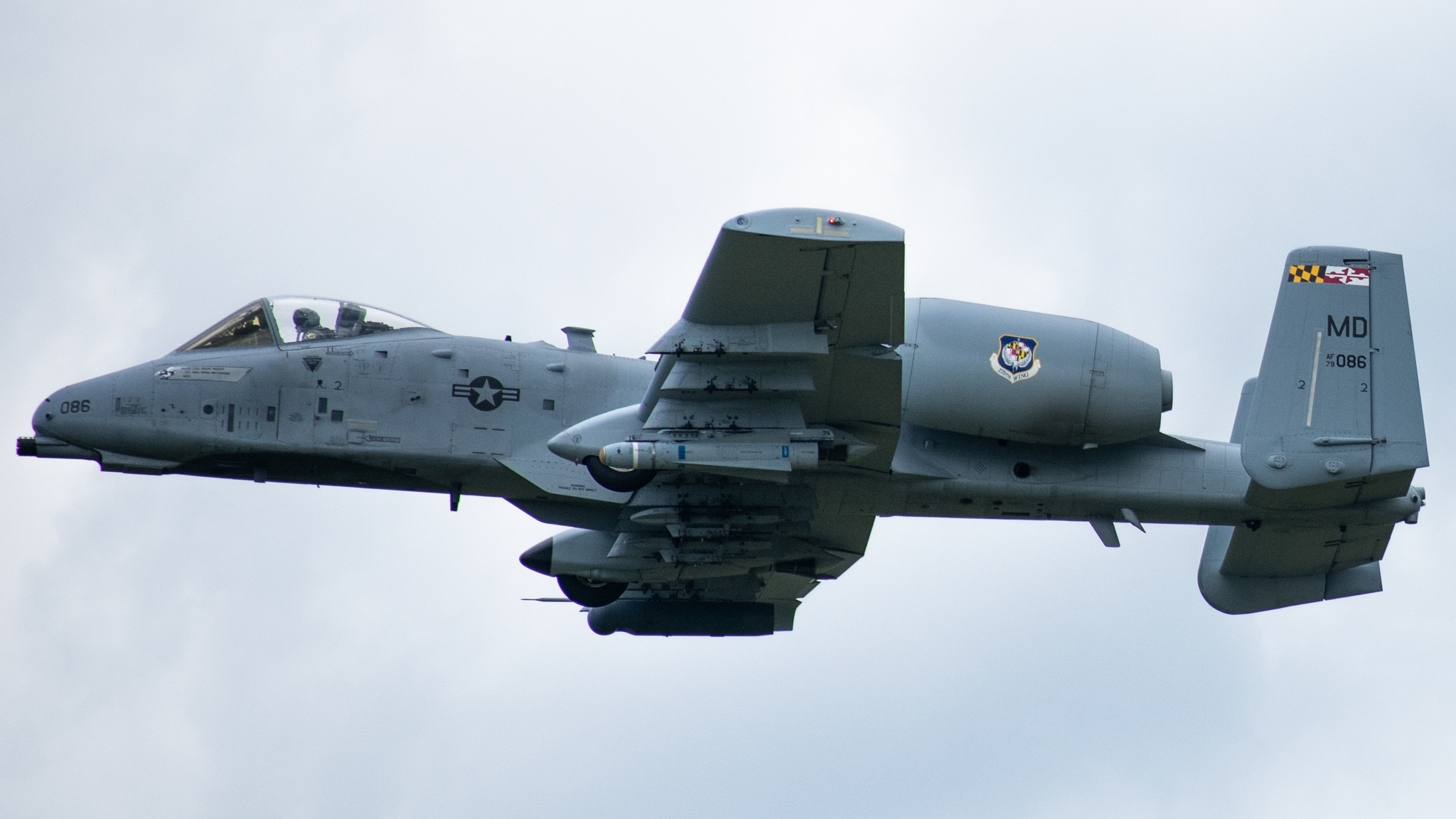 Full size: Maryland ANG Fairchild A-10 Thunderbolt 79-0086 at Martin State Airport