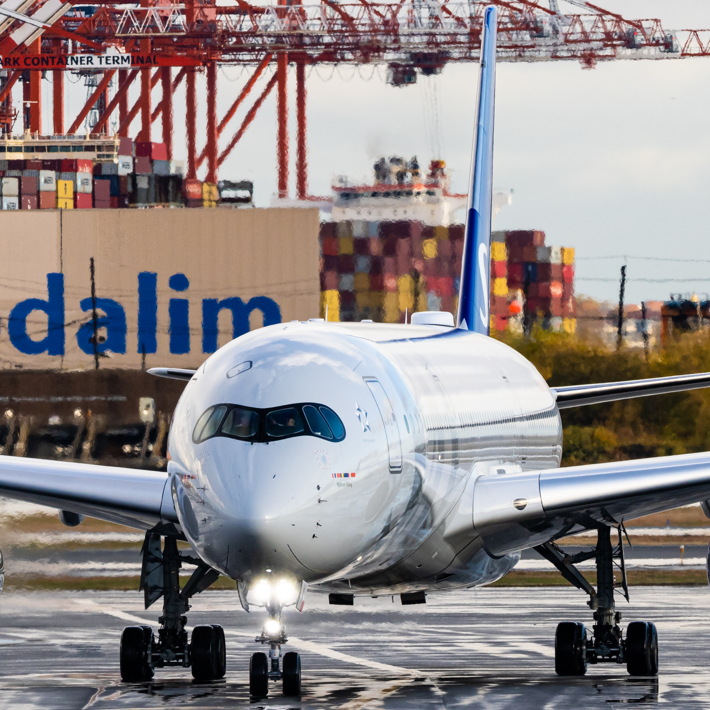 Full size: Scandinavian Airlines Airbus A350-900 SE-RSF at Newark Liberty International Airport