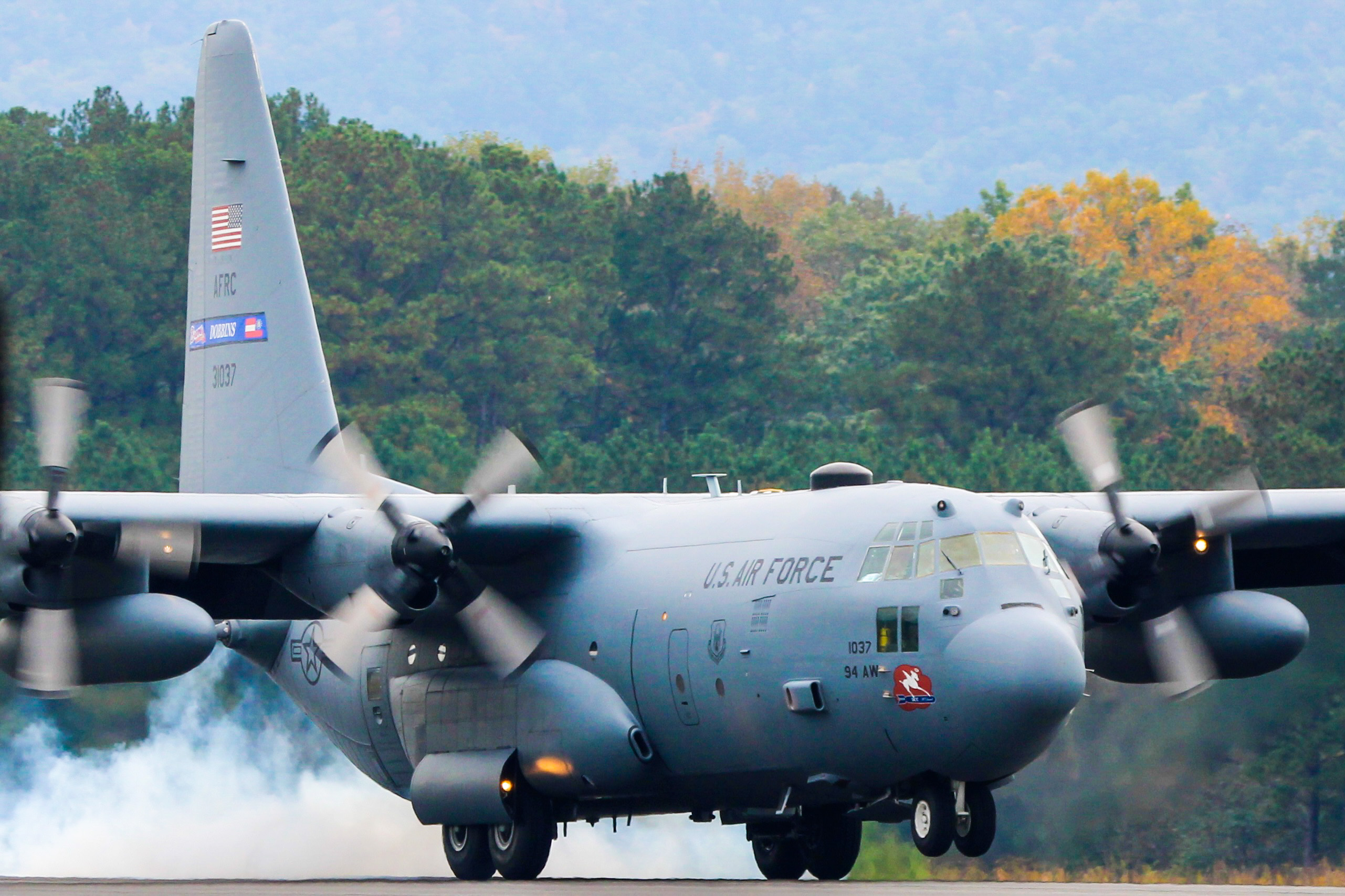 Full size: USAF - United States Air Force C130 83-1037 at Rome Richard B. Russell Airport