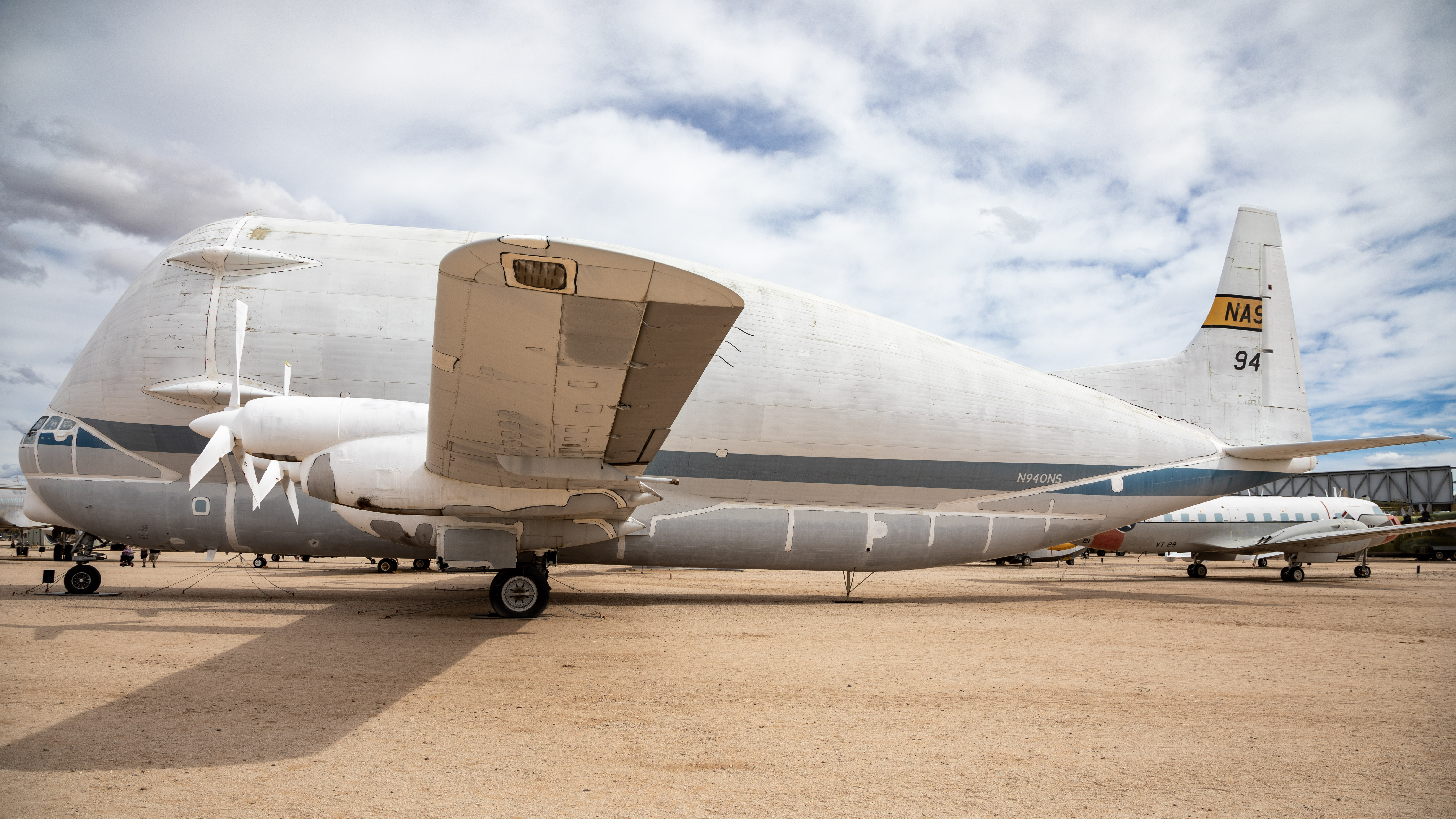 Full size: NASA Boeing B-377 SGT Super Guppy Turbine N940NS at Davis Monthan Air Force Base