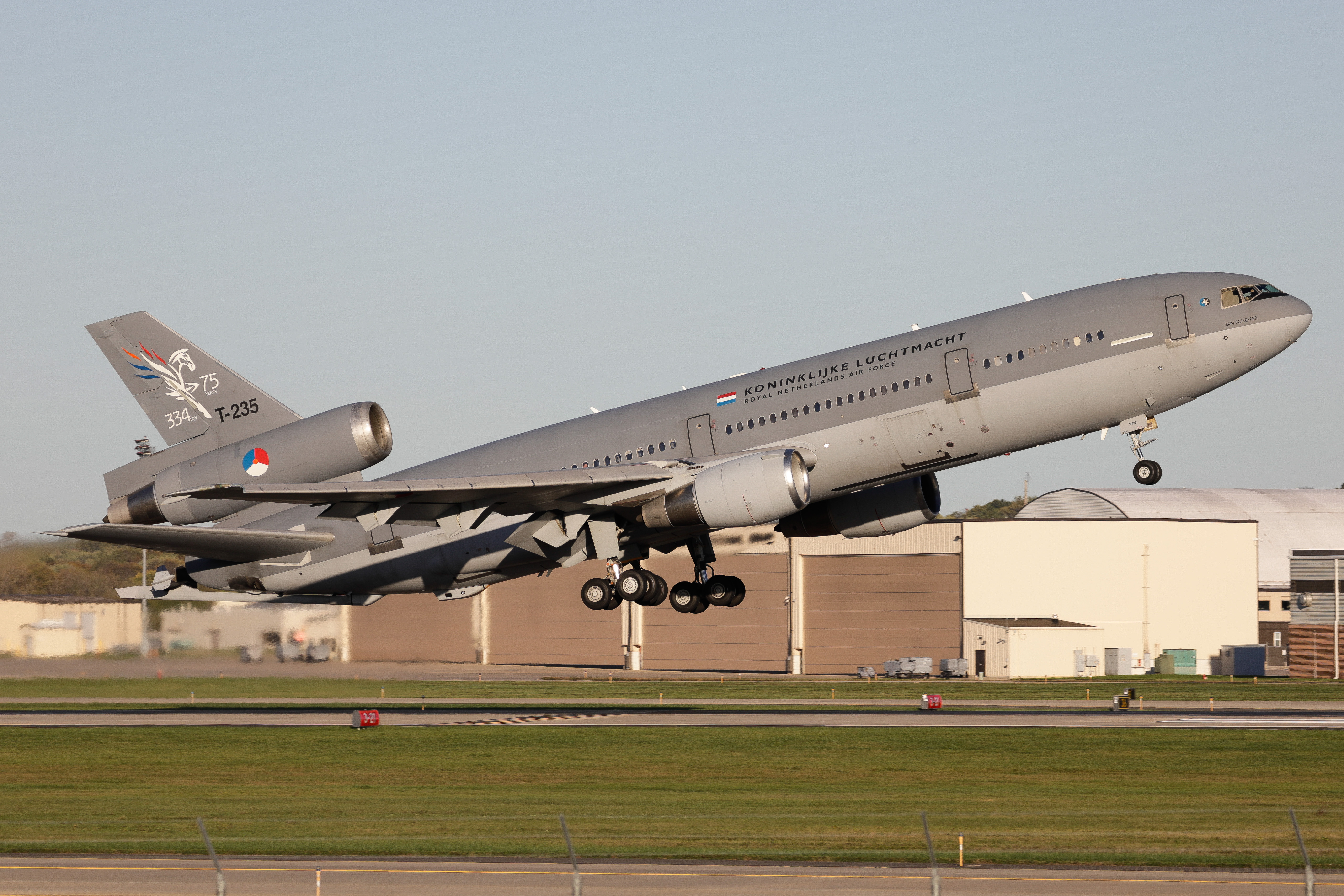 Full size: Royal Netherlands Air Force McDonnell Douglas KC-10 Extender T-235 at Dane County Regional Airport-Truax Field