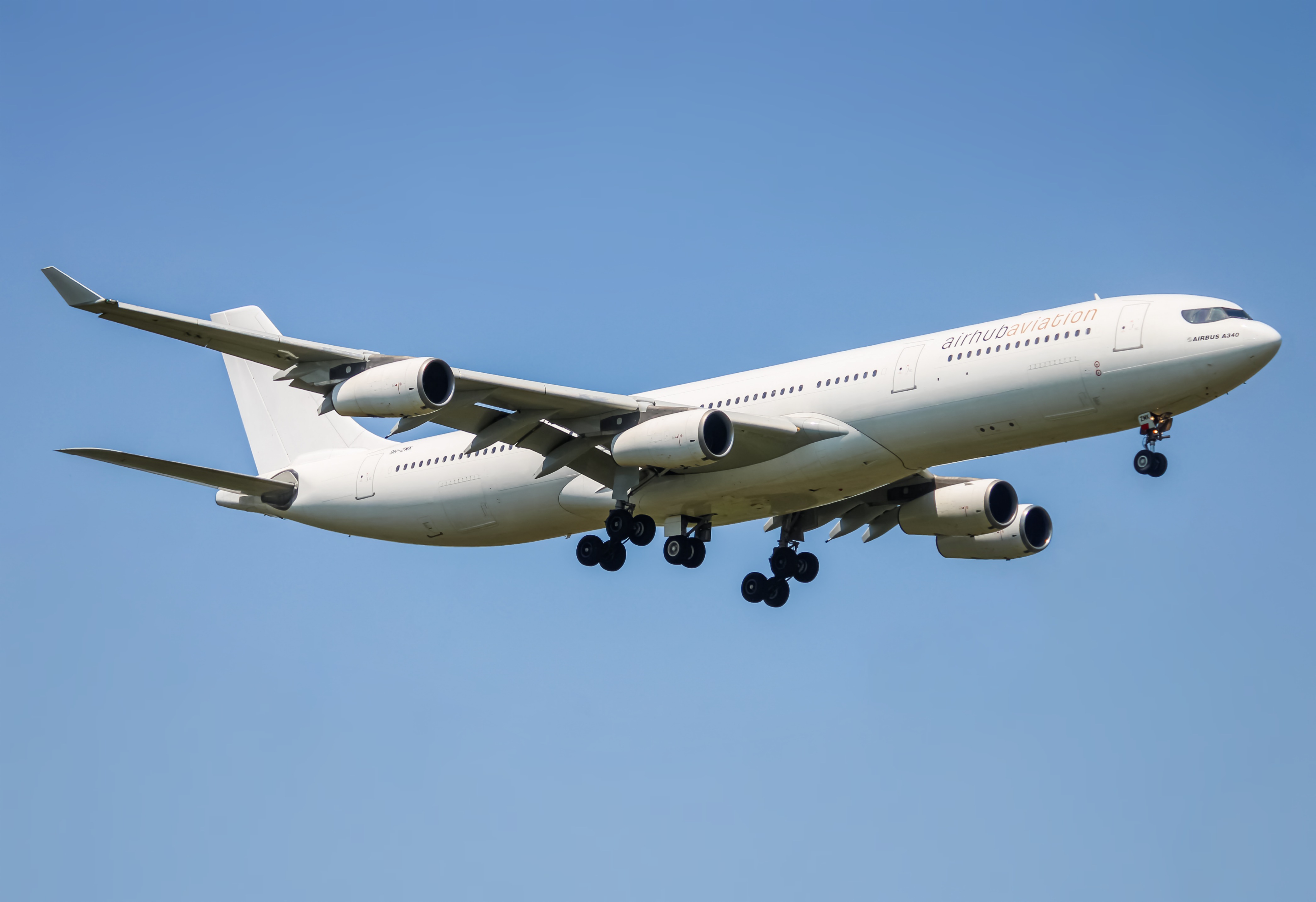 Full size: Airhub Aviation  Airbus A340-300 9H-ZMK at Baltimore/Washington International Thurgood Marshall Airport