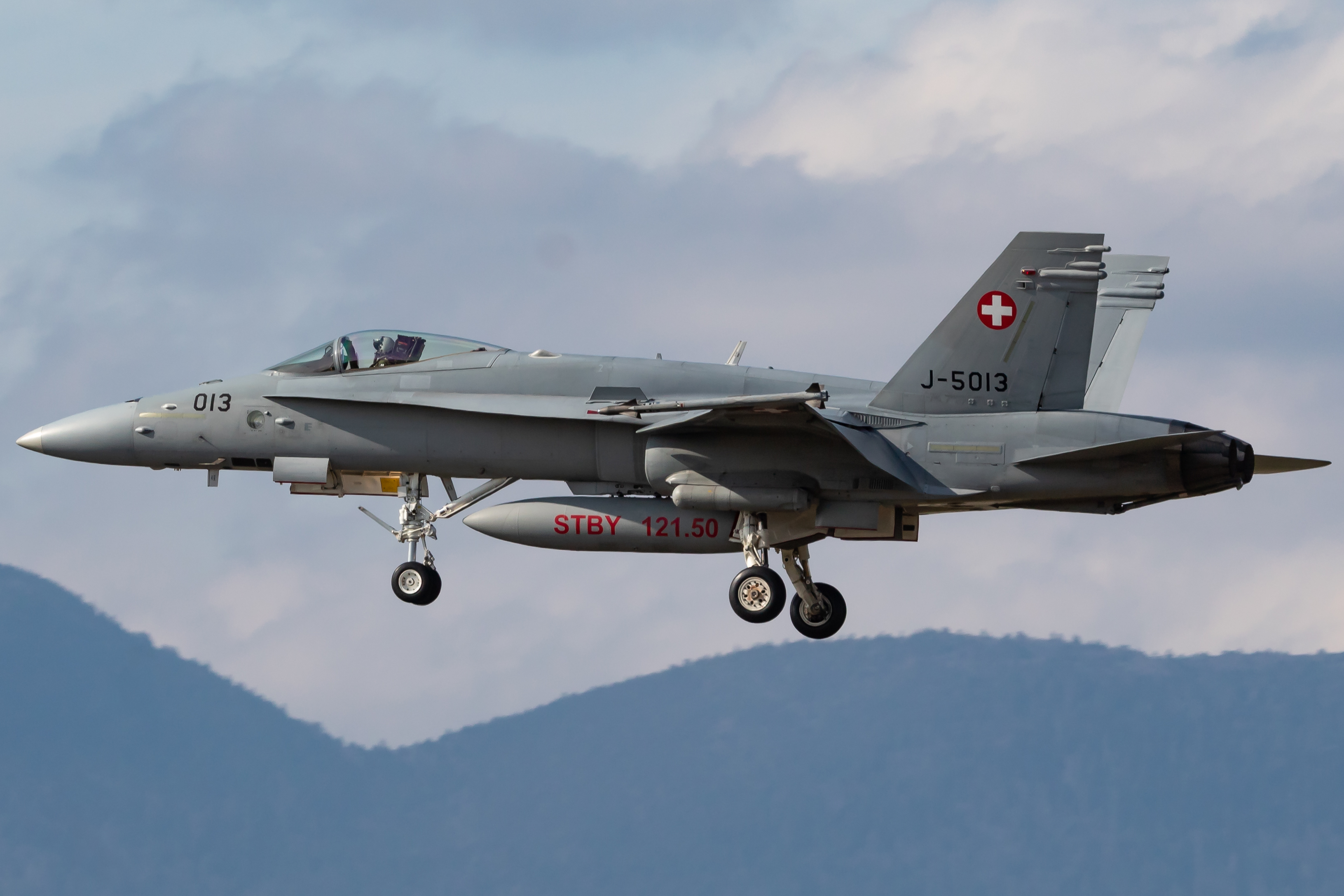 Full size: Swiss Air Force McDonnel Douglas F/A-18 Hornet J-5013 at Payerne Airport
