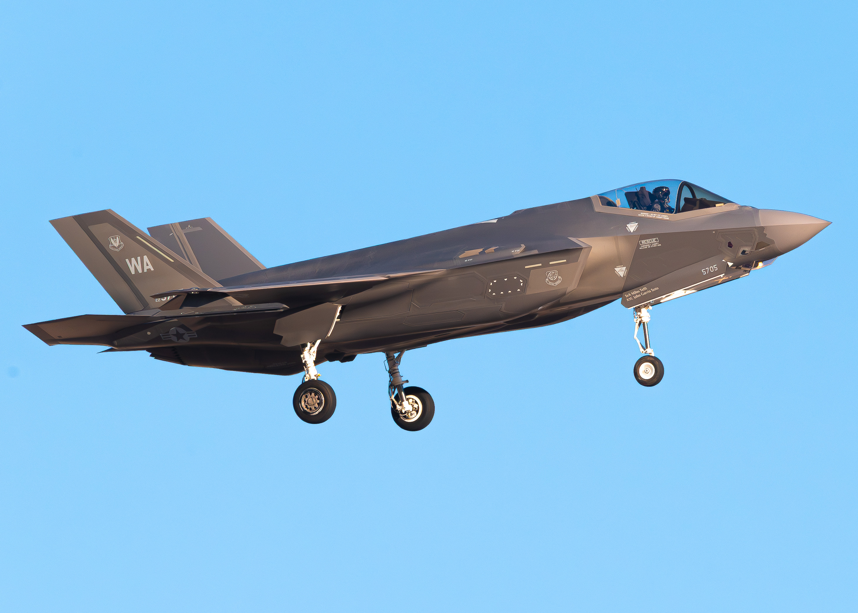 Full size: USAF - United States Air Force Lockheed Martin F-35 Lightning 22-5705 at Nellis Air Force Base