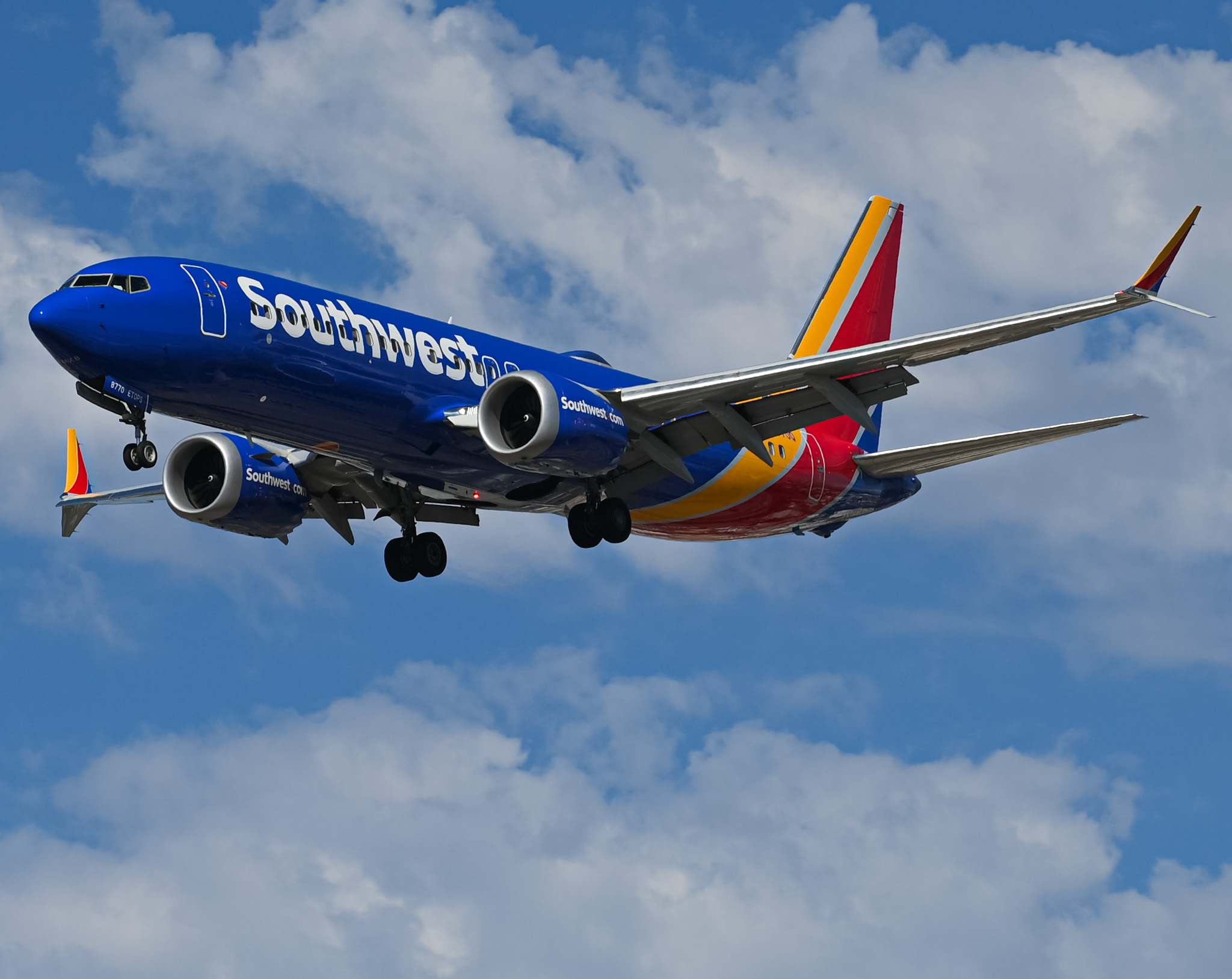 Full size: Southwest Airlines Boeing 737 MAX 8 N877OQ at San Diego International Airport