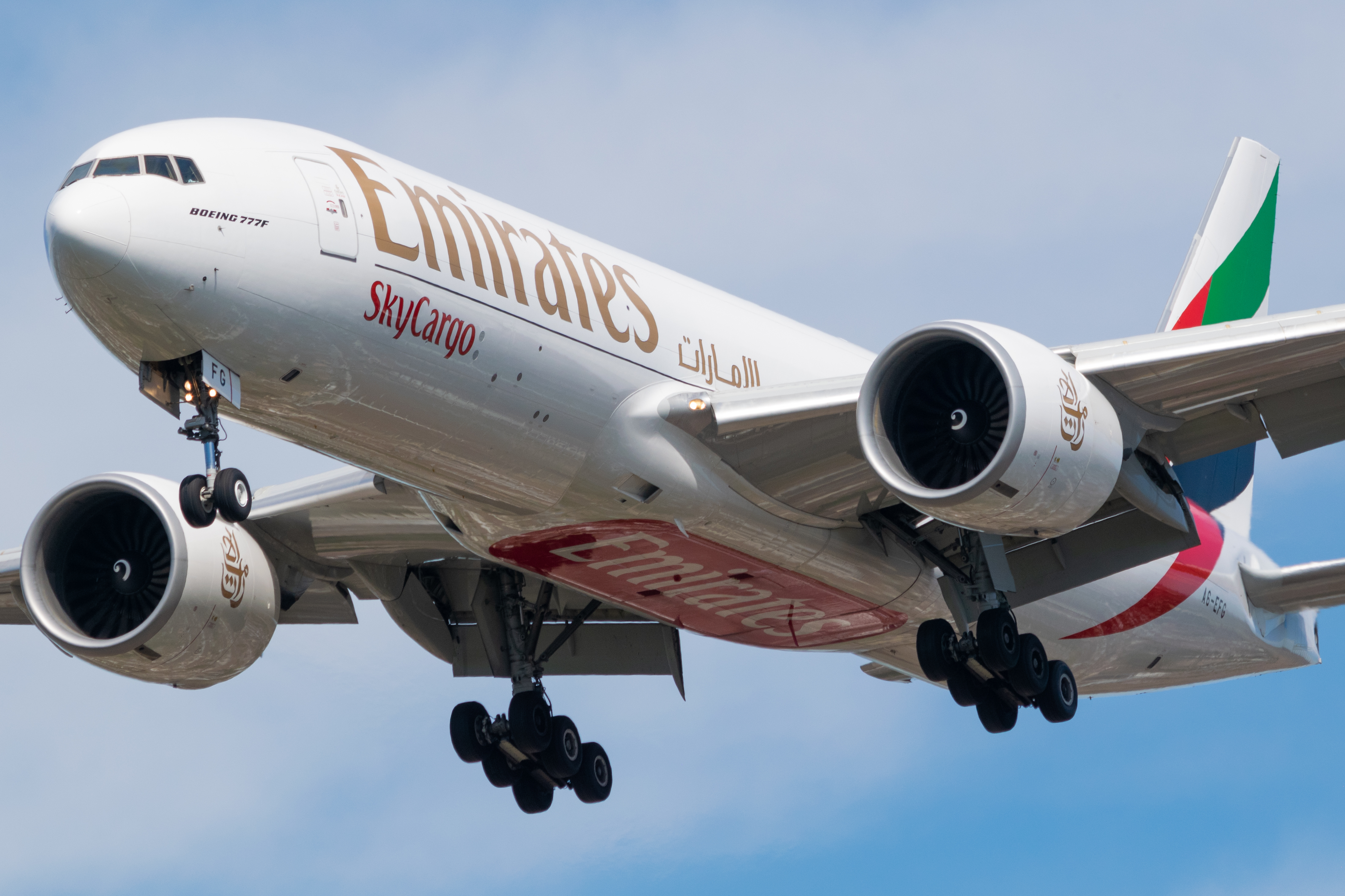 Full size: EMIRATES Boeing 777-F A6-EFG at London Heathrow International Airport